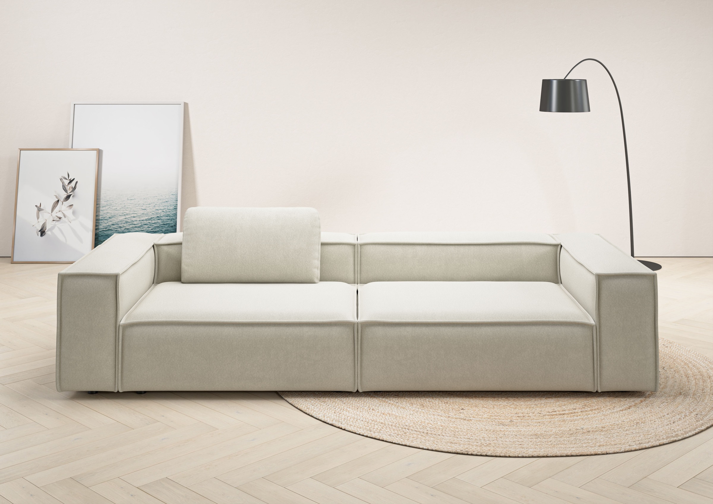 Places of Style 3-Sitzer »Watertown moderner 3-Sitzer«, extra breites Sofa mit in eleganten Bezügen & großzügiger Sitzfläche
