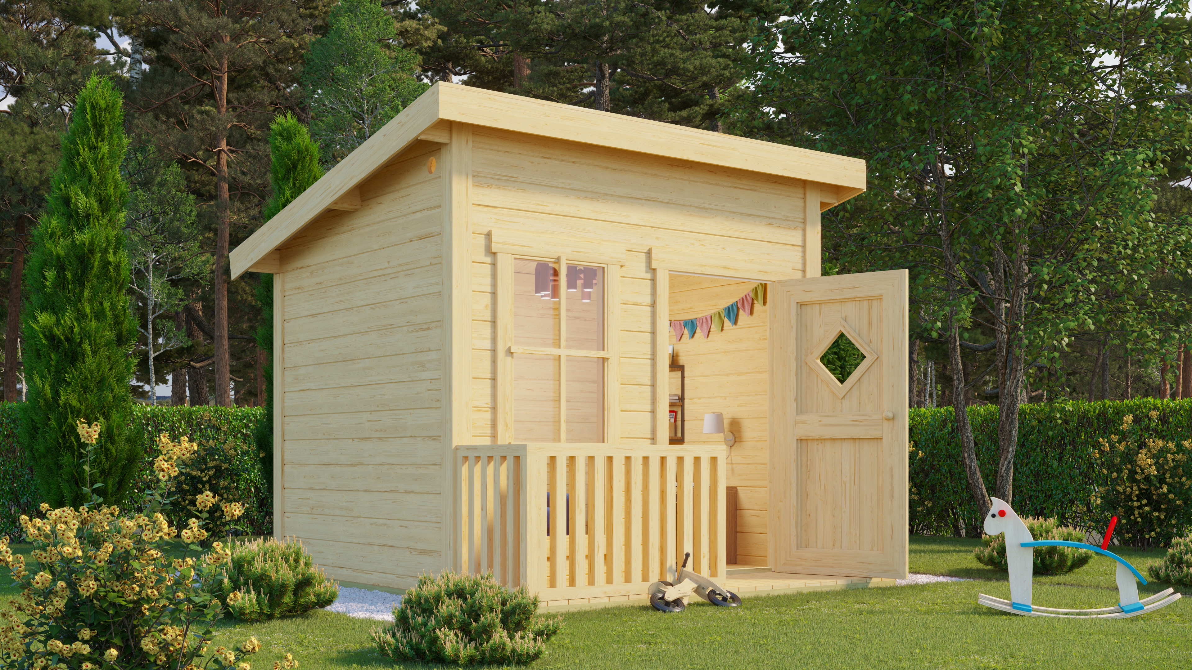 Nordic Holz Spielhaus "FLIPP" BxTxH: 230x191x188 cm