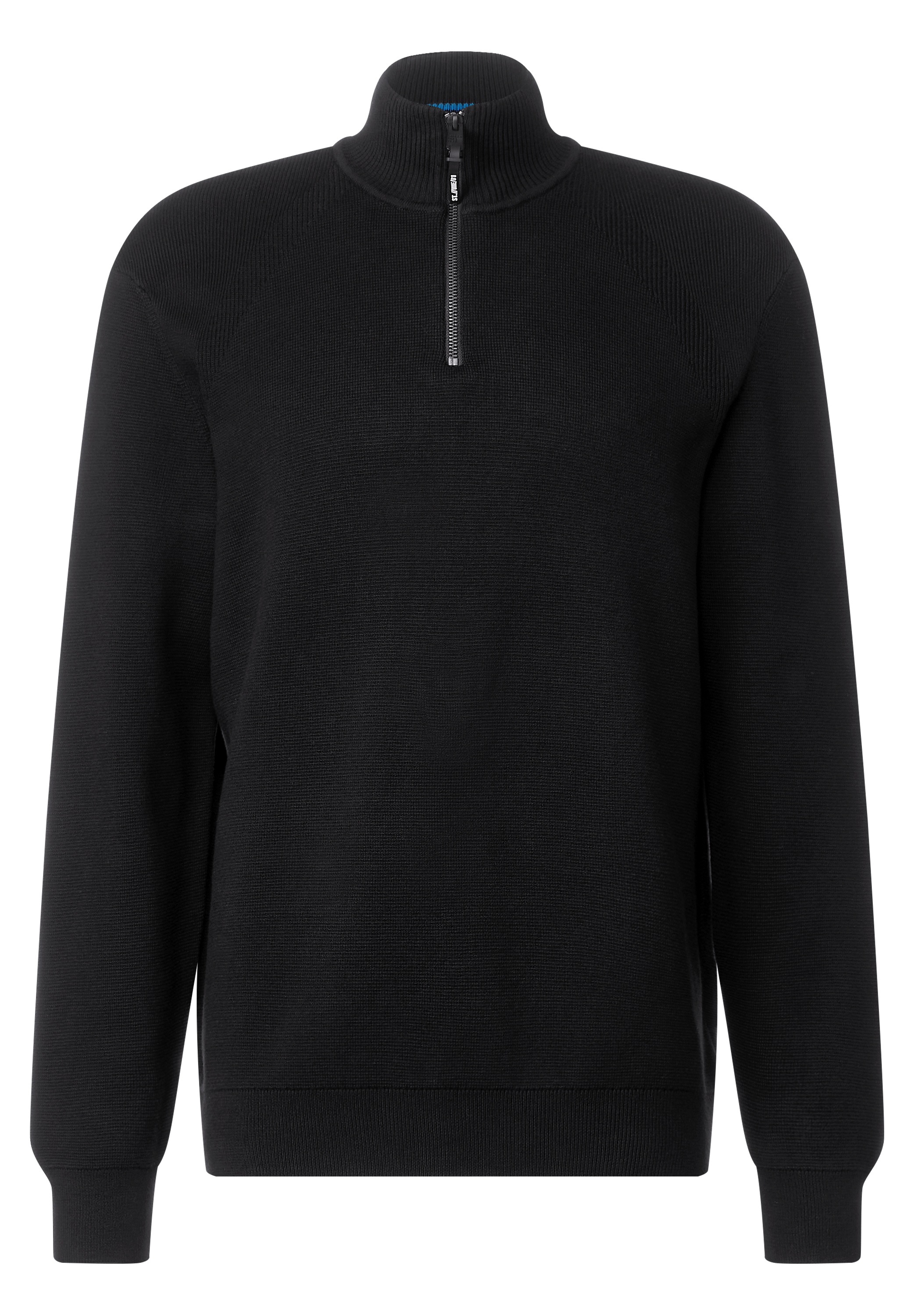 STREET ONE MEN Stehkragenpullover, aus reiner Baumwolle