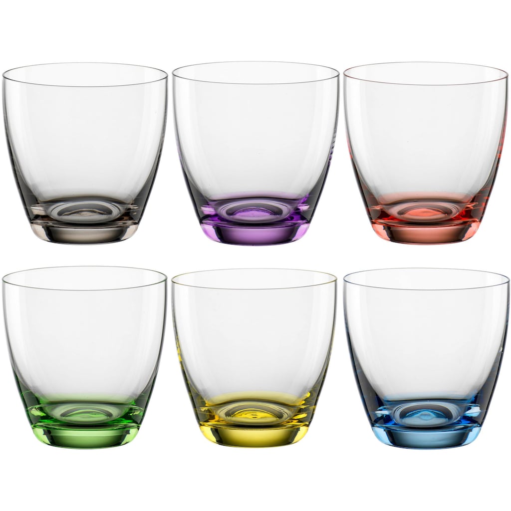 BOHEMIA SELECTION Glas »VIVA COLORI«, (Set, 6 tlg.)