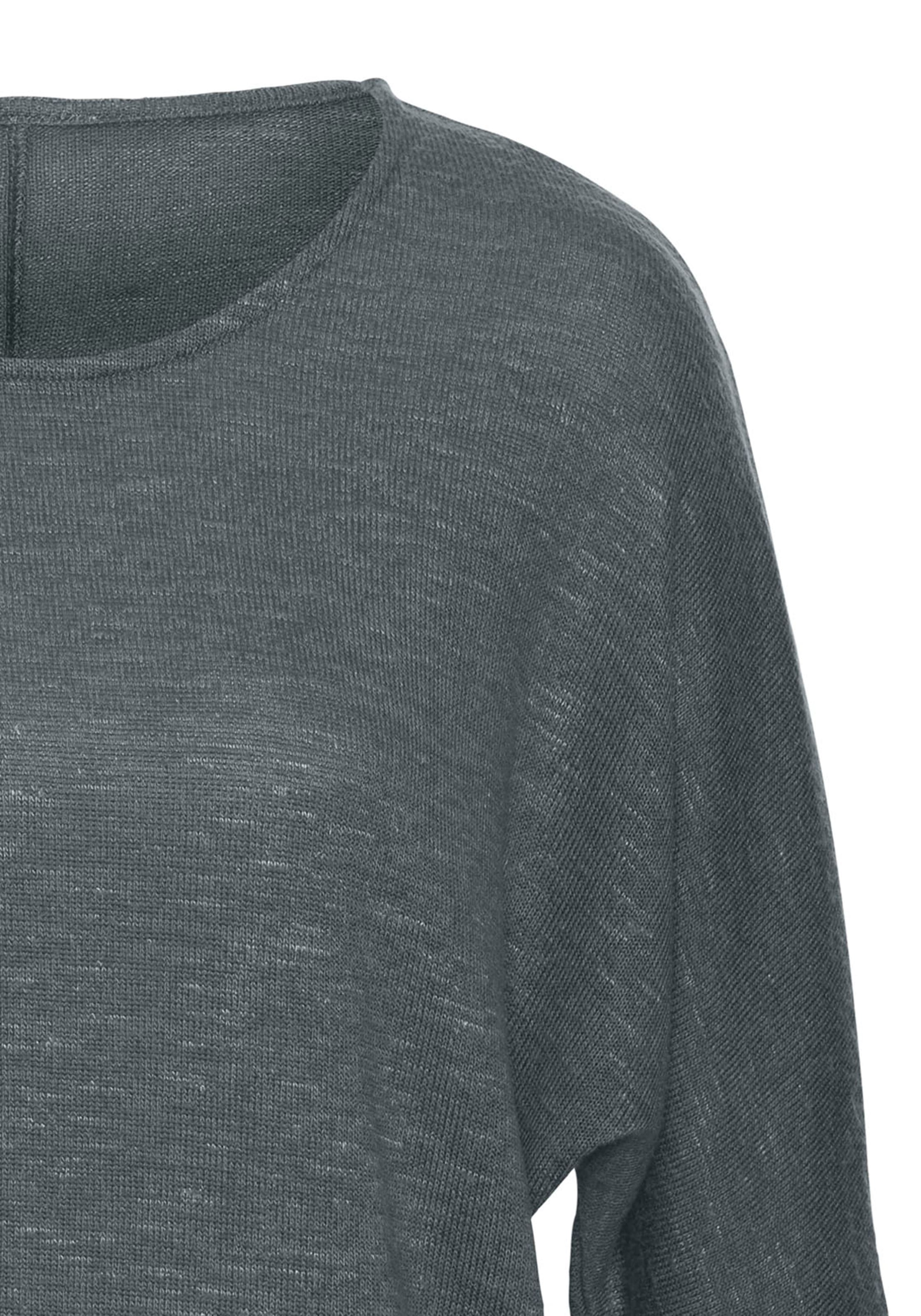 Vivance Langarmshirt »mit breitem Bund«, aus strukturiertem Feinstrick mit Viskose