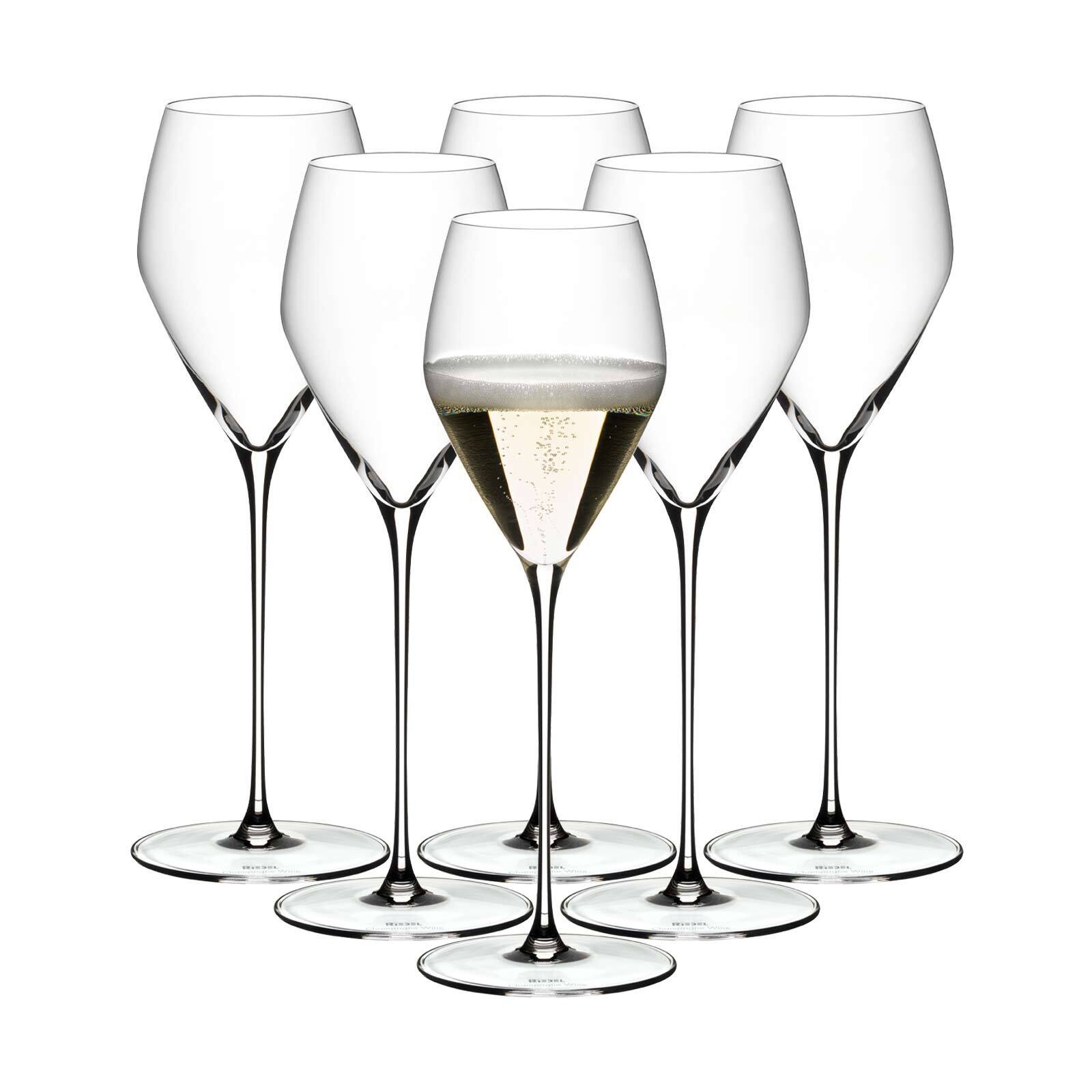 Champagnerglas "Champagner Weingläser Veloce 327 ml 6er Set transparent", Ø 8,6cm x 24,7cm, 327ml, 6 tlg., bunt, RIEDEL THE WINE GLASS COMPANY,