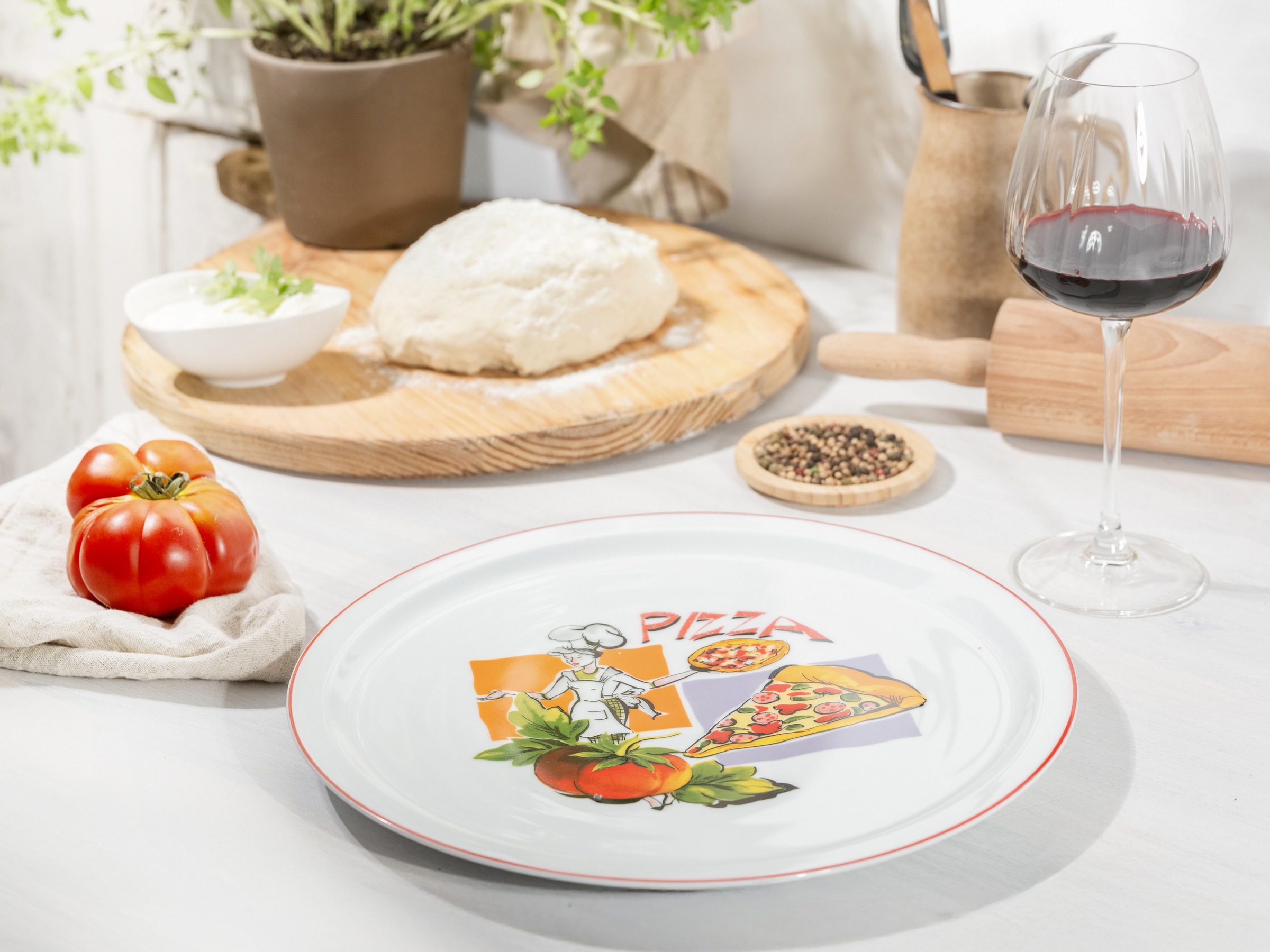 Thumbnail - CreaTable Pizzateller "Milano Sofia, Teller-Set, 4-tlg." Vielseitig einsetzbar, Europäische Qualität