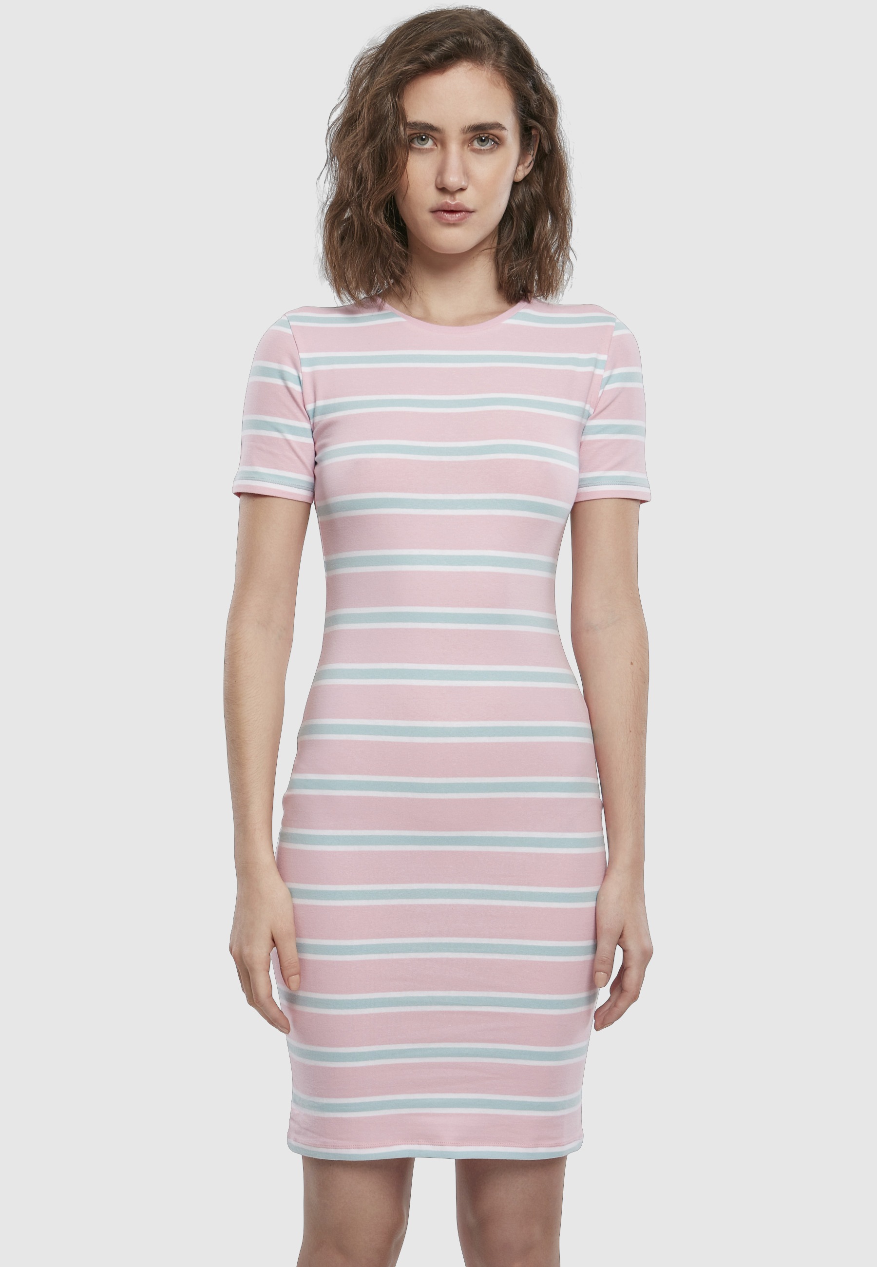 URBAN CLASSICS Shirtkleid »Urban Classics Damen Ladies Stretch Stripe Dress« 1 Stk. tlg.