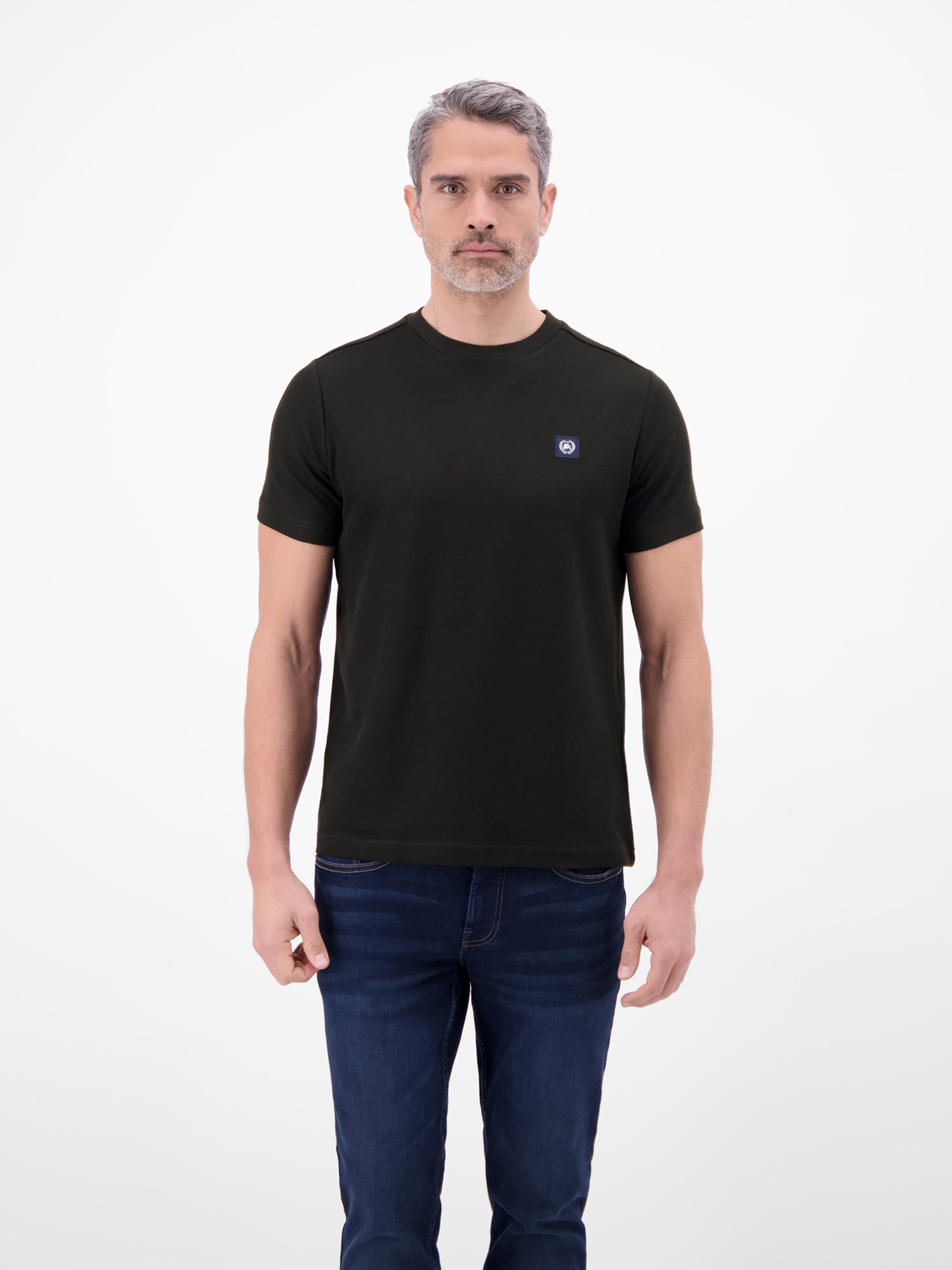 LERROS T-Shirt "T-Shirt mit Waffelstruktur aus 100 % Baumwolle"