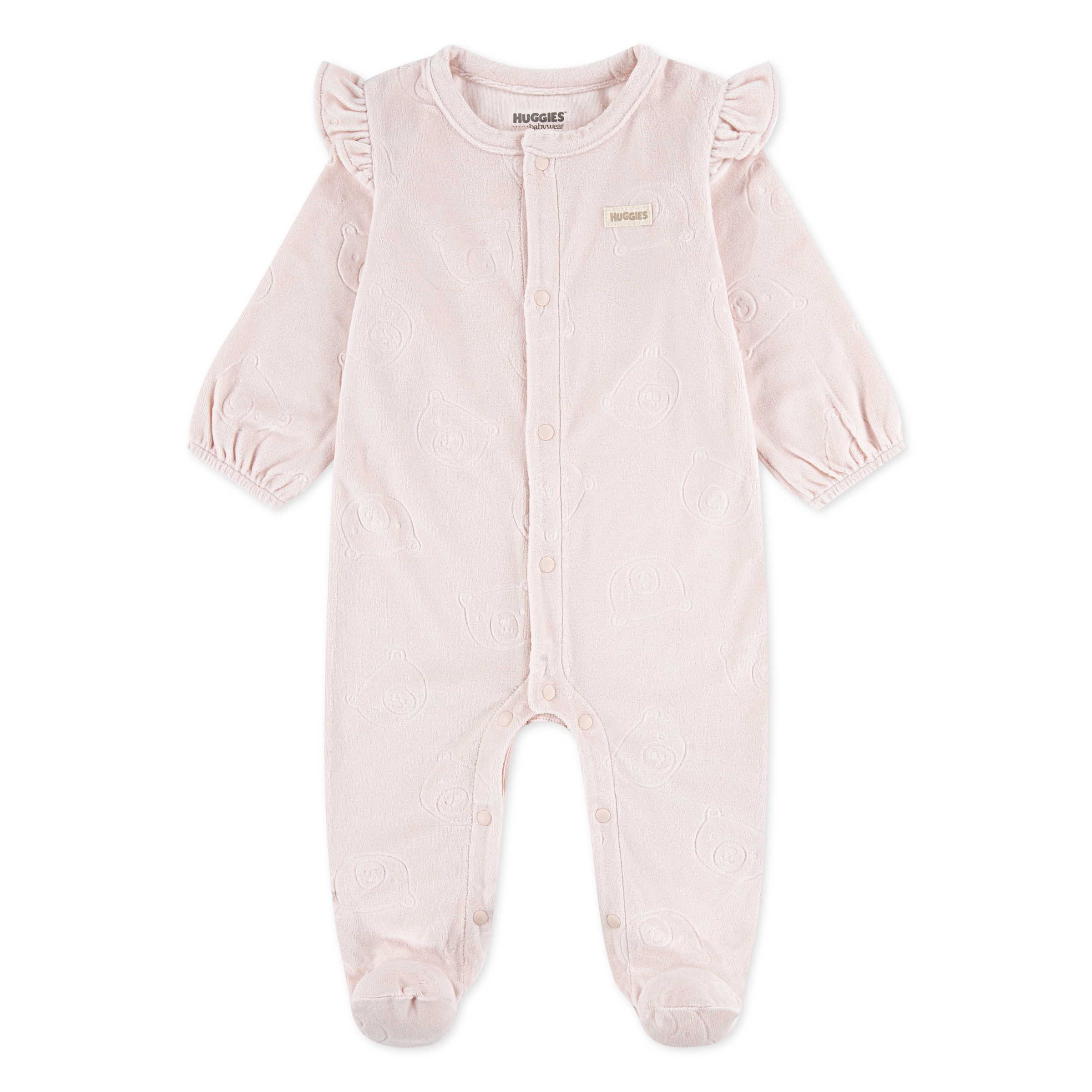 HUGGIES babywear Strampler »HUGG FOOTED COVERALL«, Pflegeleichte Fleece- Qualität