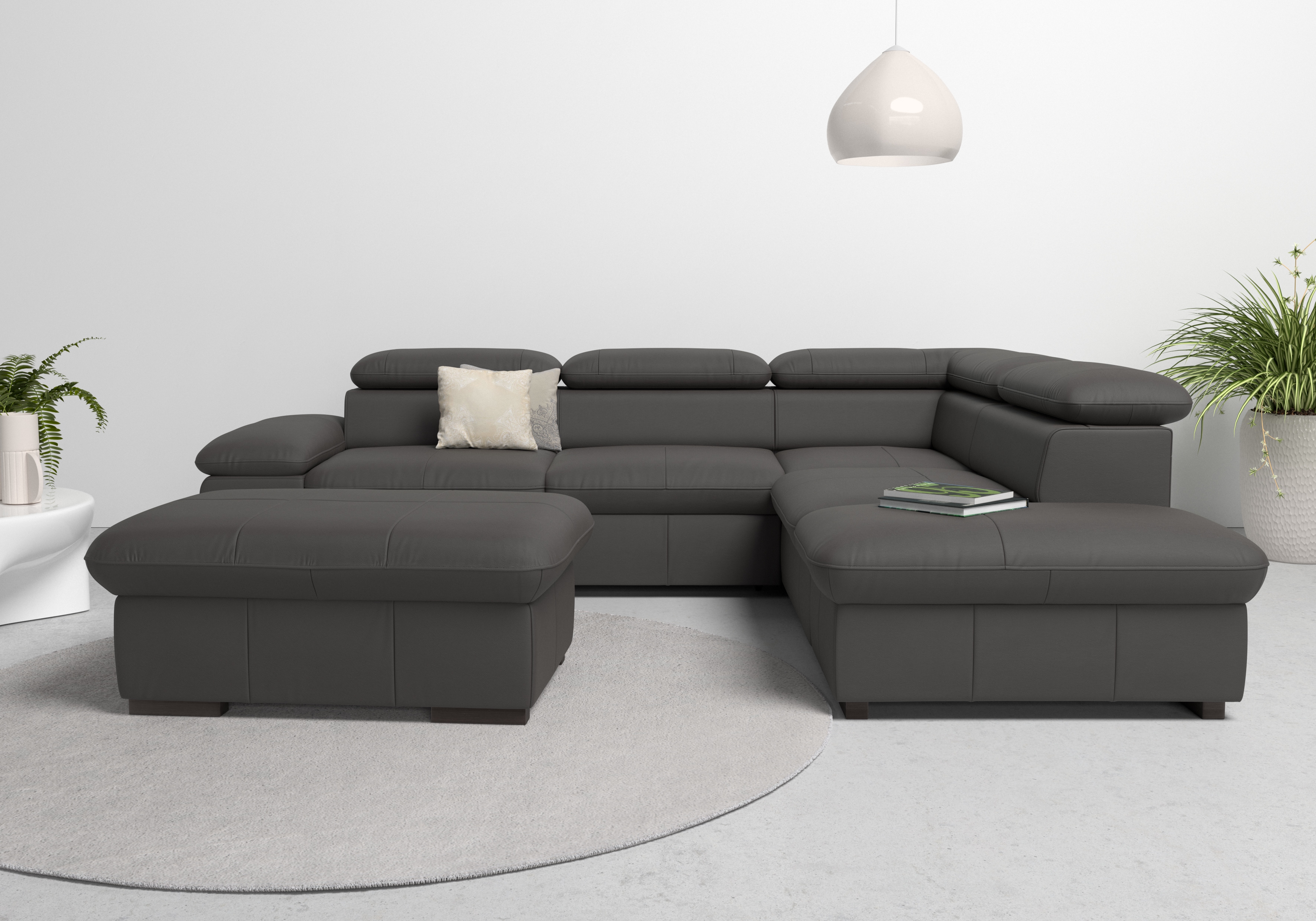 OTTO home Ecksofa "Alberto L-Form" mit Kopfteilverstellung, wahlweise mit Schlaffunktion