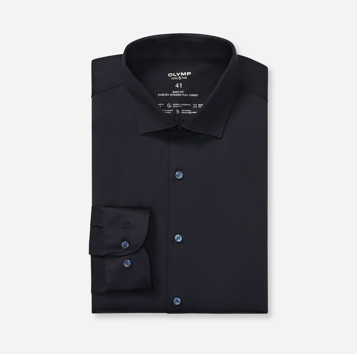 OLYMP Langarmhemd "Leve Five 24/Seven", Atmungsaktiv, Jersey, sehr dehnbar, günstig online kaufen