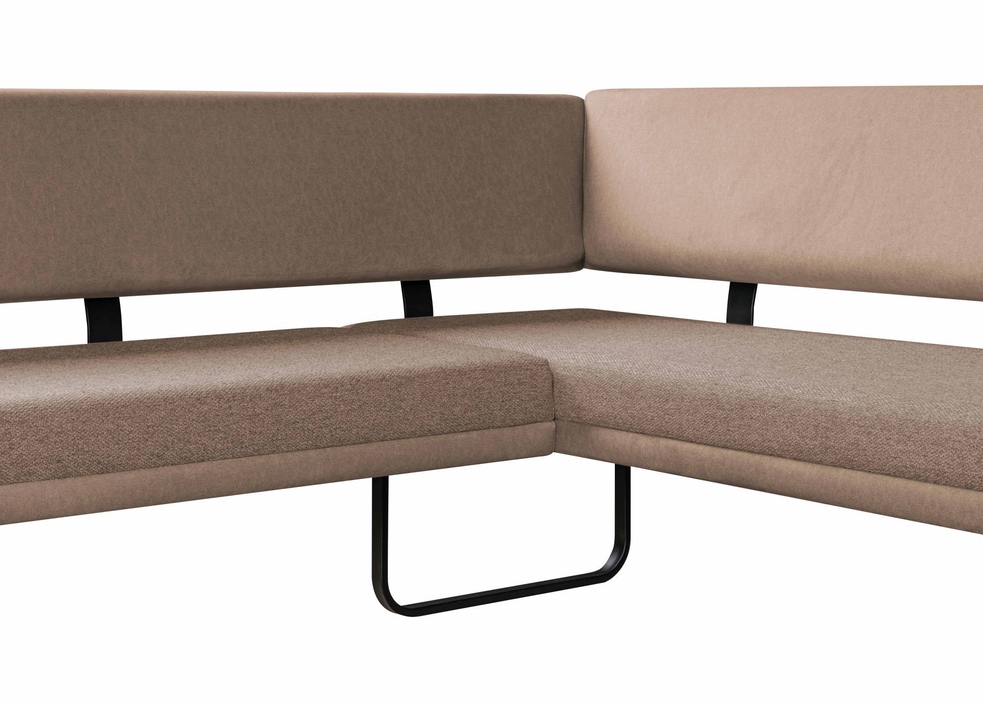 Home affaire Eckbankgruppe »Gabi Essecke, Sitzgruppe, Eckbankgruppe, Küchenbankgruppe« Set, 4tlg, 4 tlg. tlg. Gestell aus matt-schwarzem Flachmetall, stabil, 2-Stoff-Design