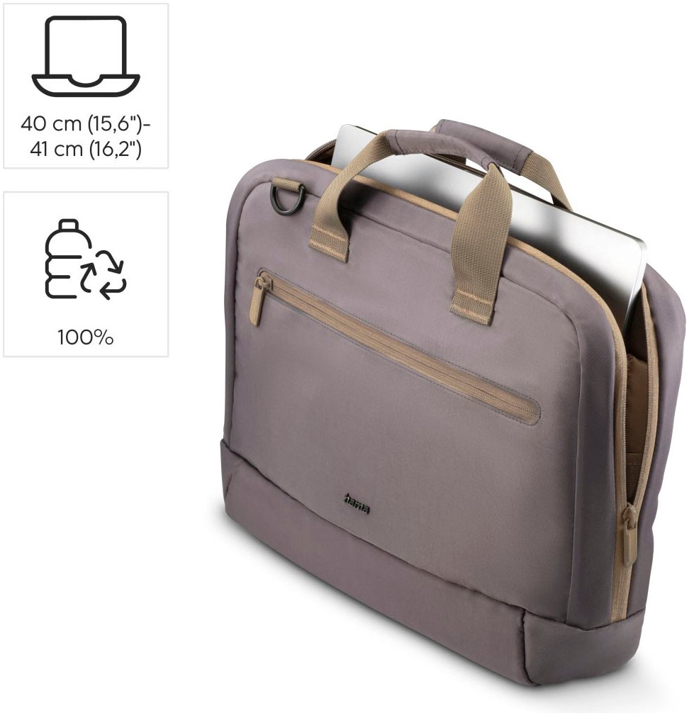 Hama Laptoptasche »Laptoptasche 15,6“ – 16,2“ (leicht, gepolstert, wasserfest, 2 Fächer)«, Nachhaltig, recycled