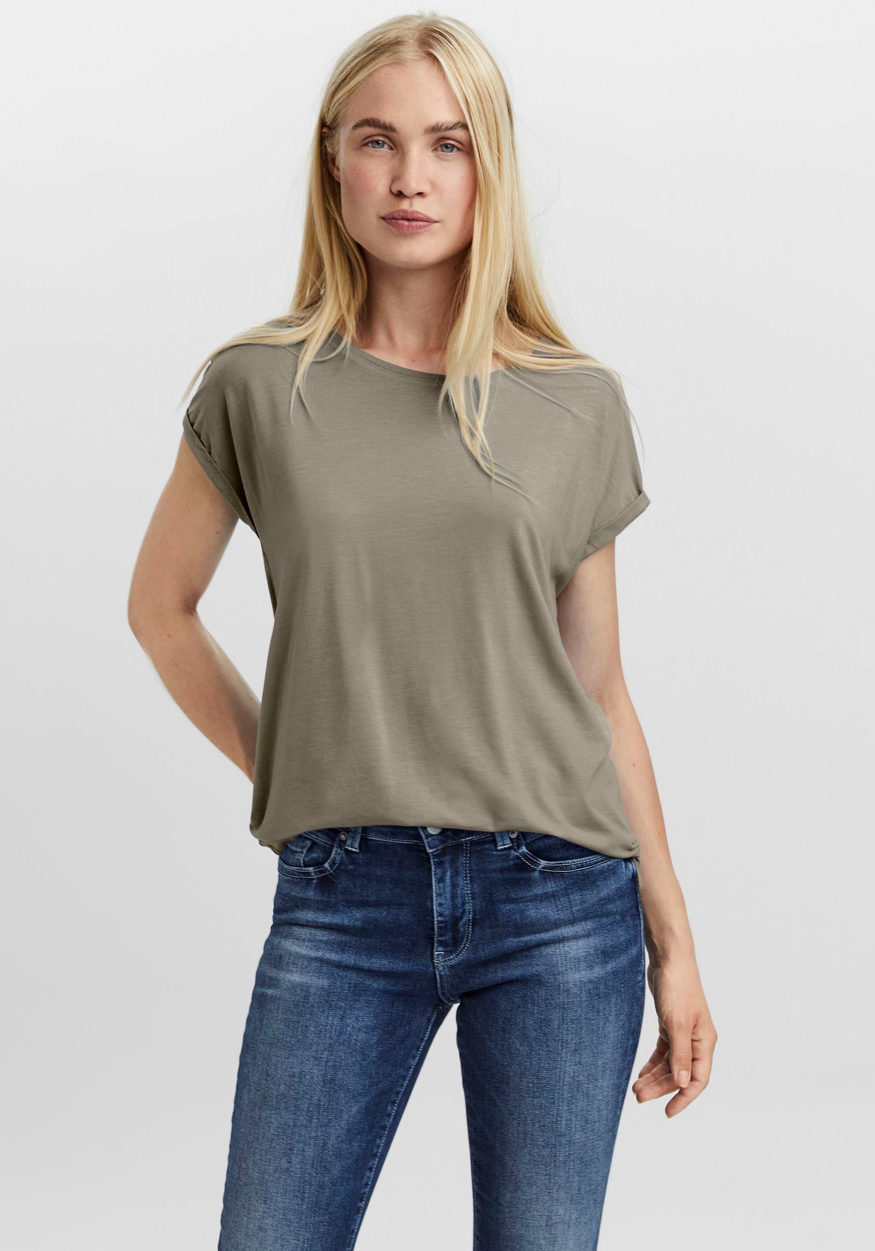 Vero Moda Rundhalsshirt »VMAVA für PLAIN BAUR | kaufen TOP« SS