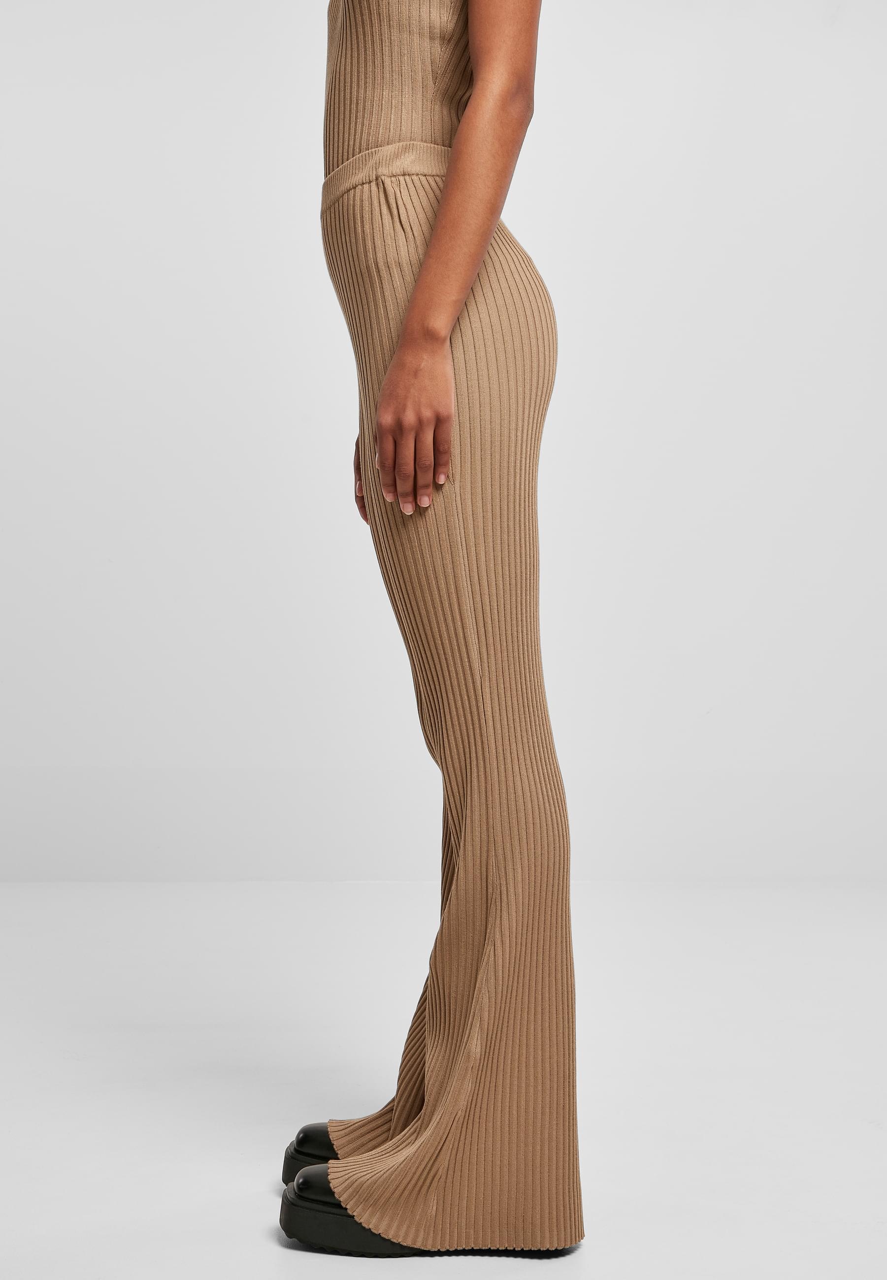 URBAN CLASSICS Leggings »Urban Classics Damen Ladies Flared Rib Knit Leggings«, (1 tlg.)