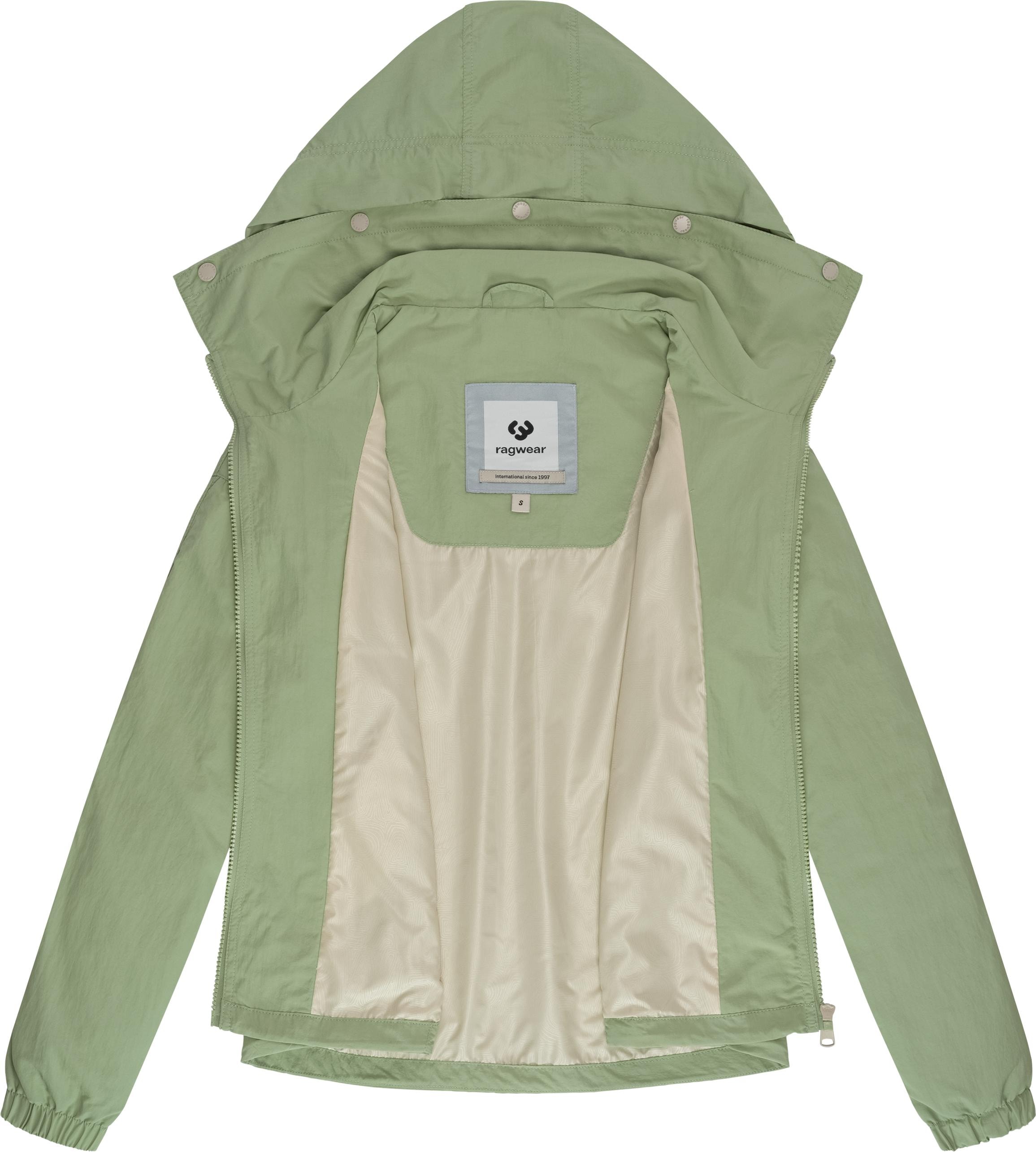 Ragwear Outdoorjacke »Cerys«, mit Kapuze, kurze Damen Übergangsjacke mit verstaubarer Kapuze