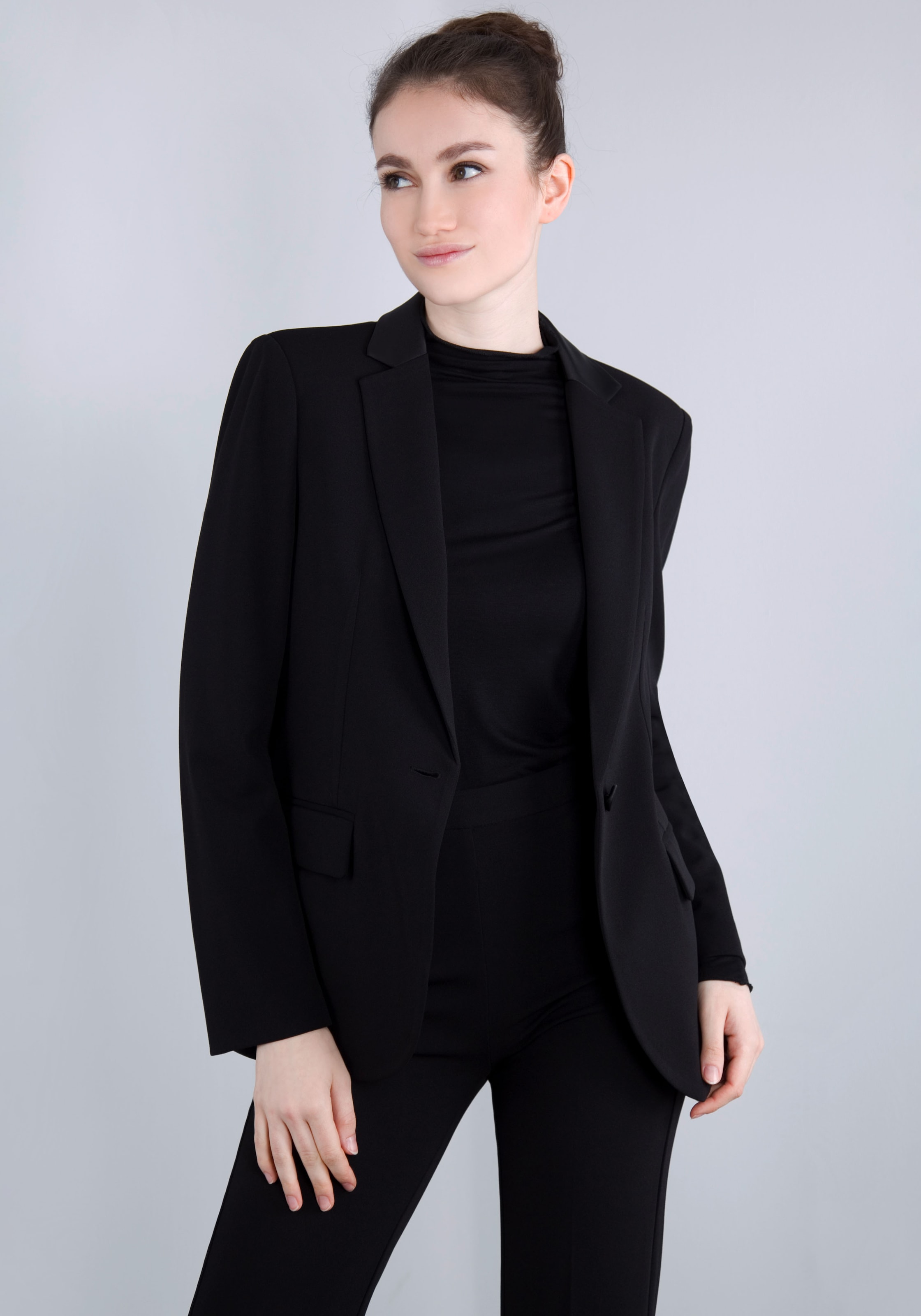 IMPERIAL Longblazer, mit Satindetails und Stretch