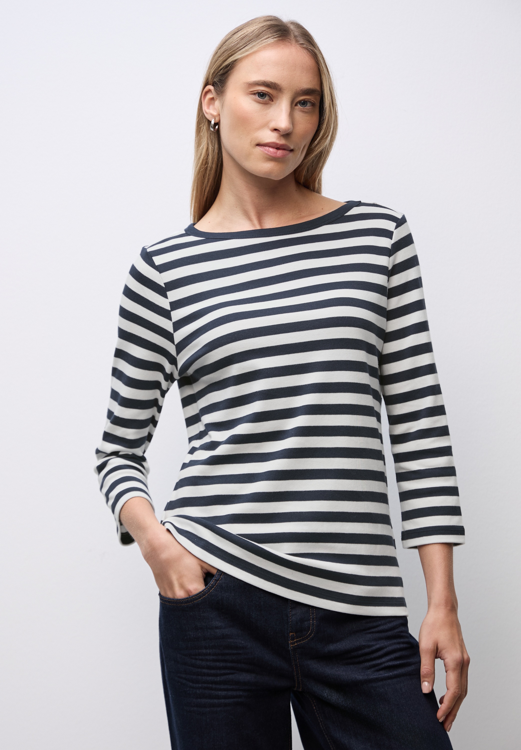 STREET ONE Rundhalsshirt, aus reiner Baumwolle günstig online kaufen