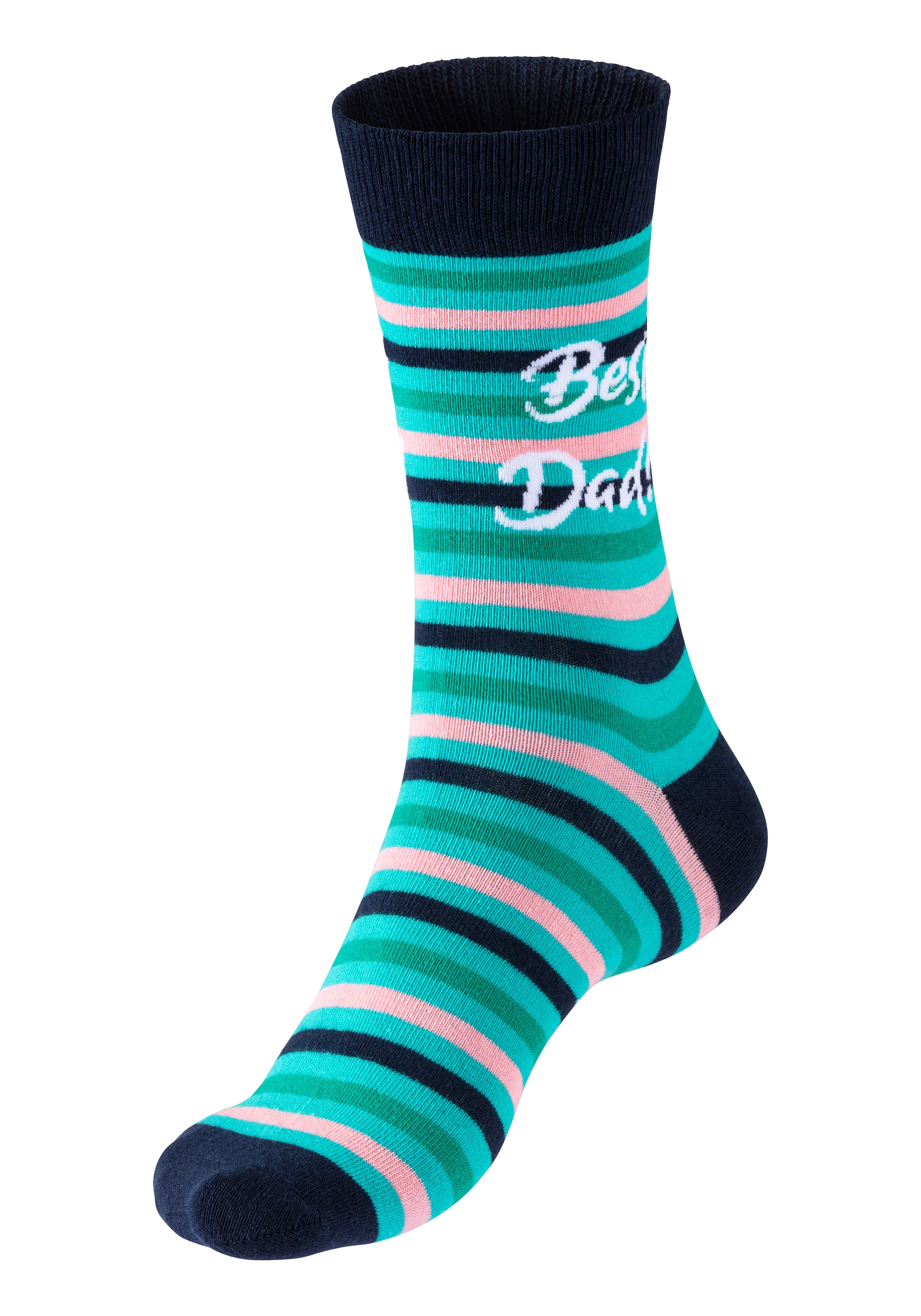 Apollo Socken »Geschenkbox Super-Dad oder Best Dad«, (3er Pack), verschiedenfarbige Designs, perfekt zum Vatertag oder Geburtstag