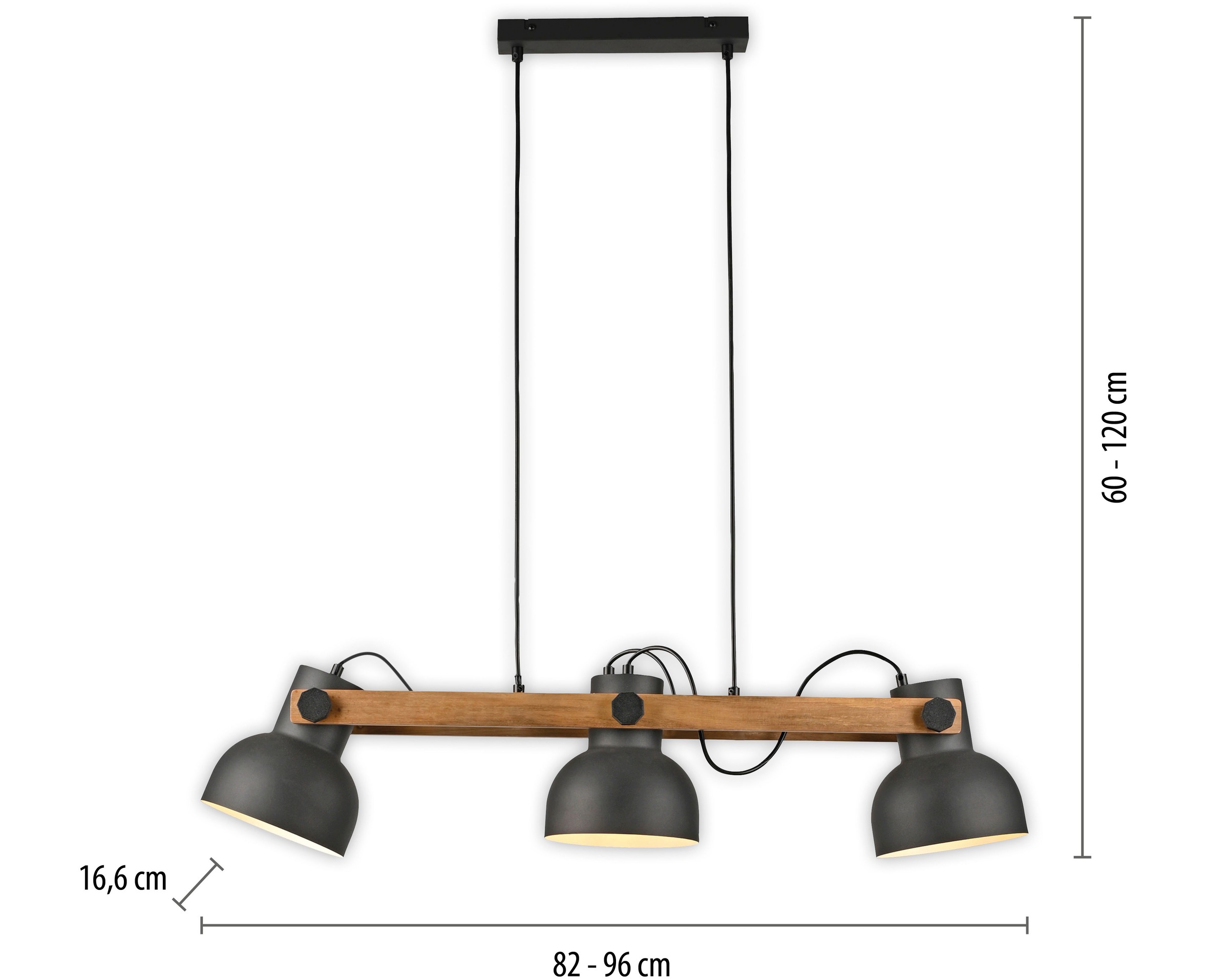 JUST LIGHT Pendelleuchte »CUP 2.0«, 3 flammig, Leuchtmittel E27 | Leuchtmittel wechselbar, ExklusiveE27
