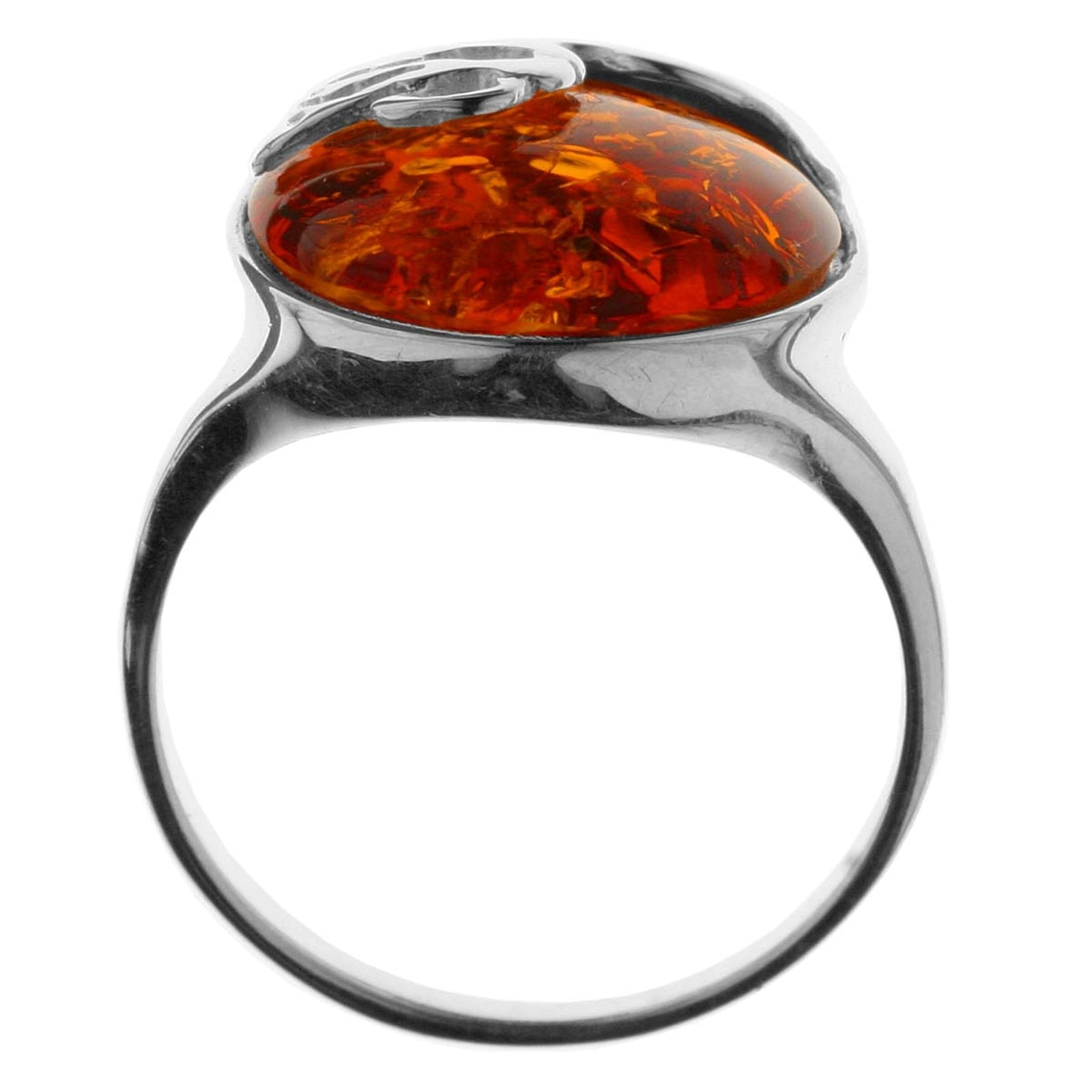 OSTSEE-SCHMUCK Fingerring »- Windflüchter 15 mm - Silber 925/000 - Bernstein«