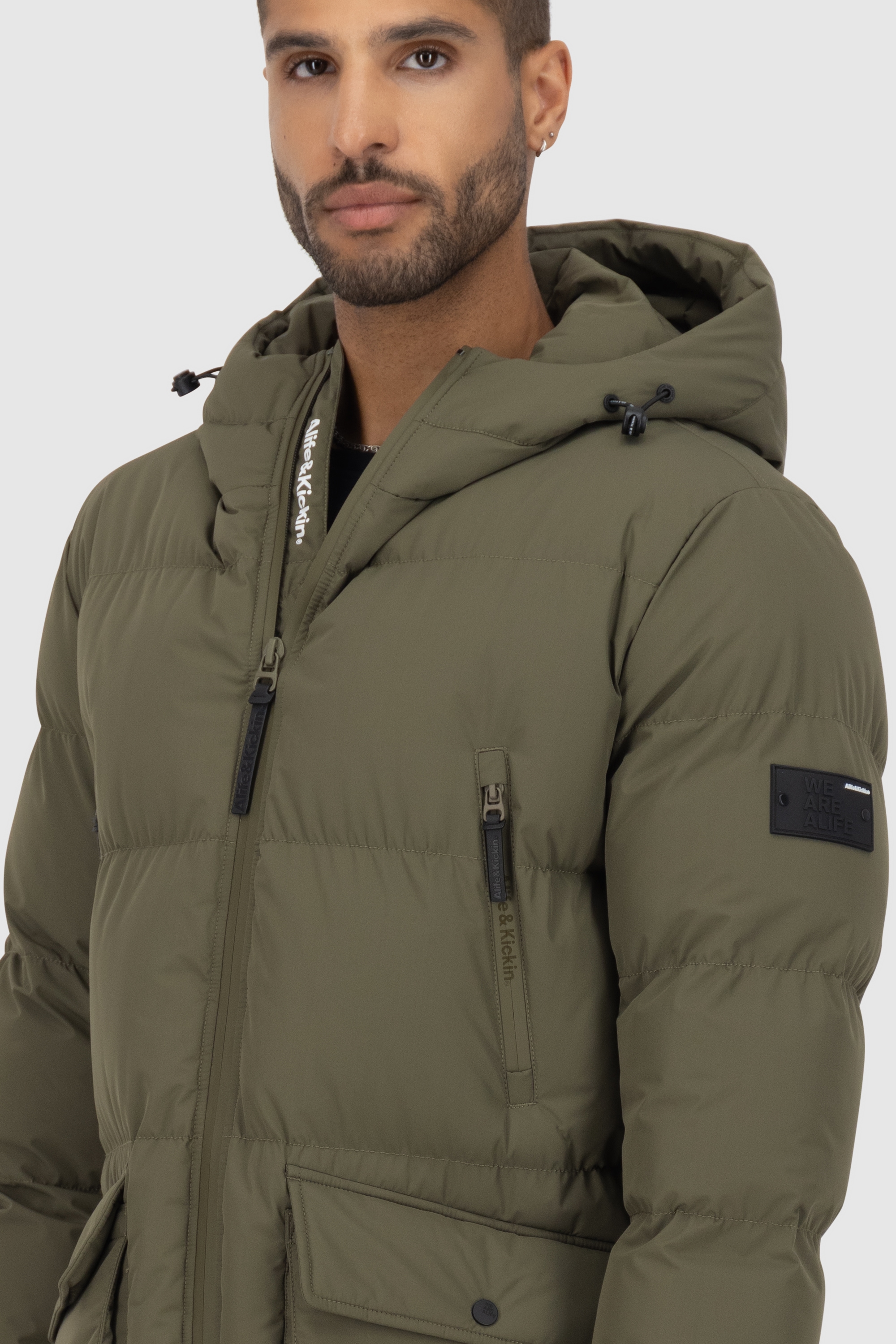 Alife & Kickin Steppjacke »Herren NinoAK A«, mit Kapuze, lange Jacke mit gefütterter Kapuze und bequemer Schnittform
