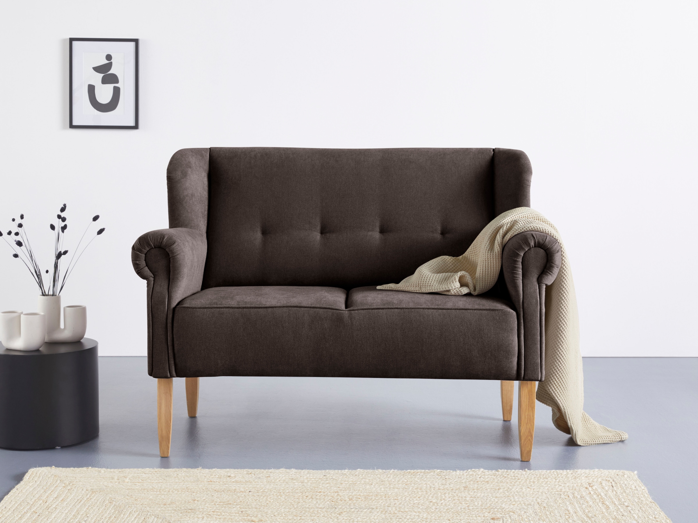 Home affaire Küchensofa "Moro Couch mit Federkern, bequem, Breite 142cm" in verschiedenen Stoffen und Farben