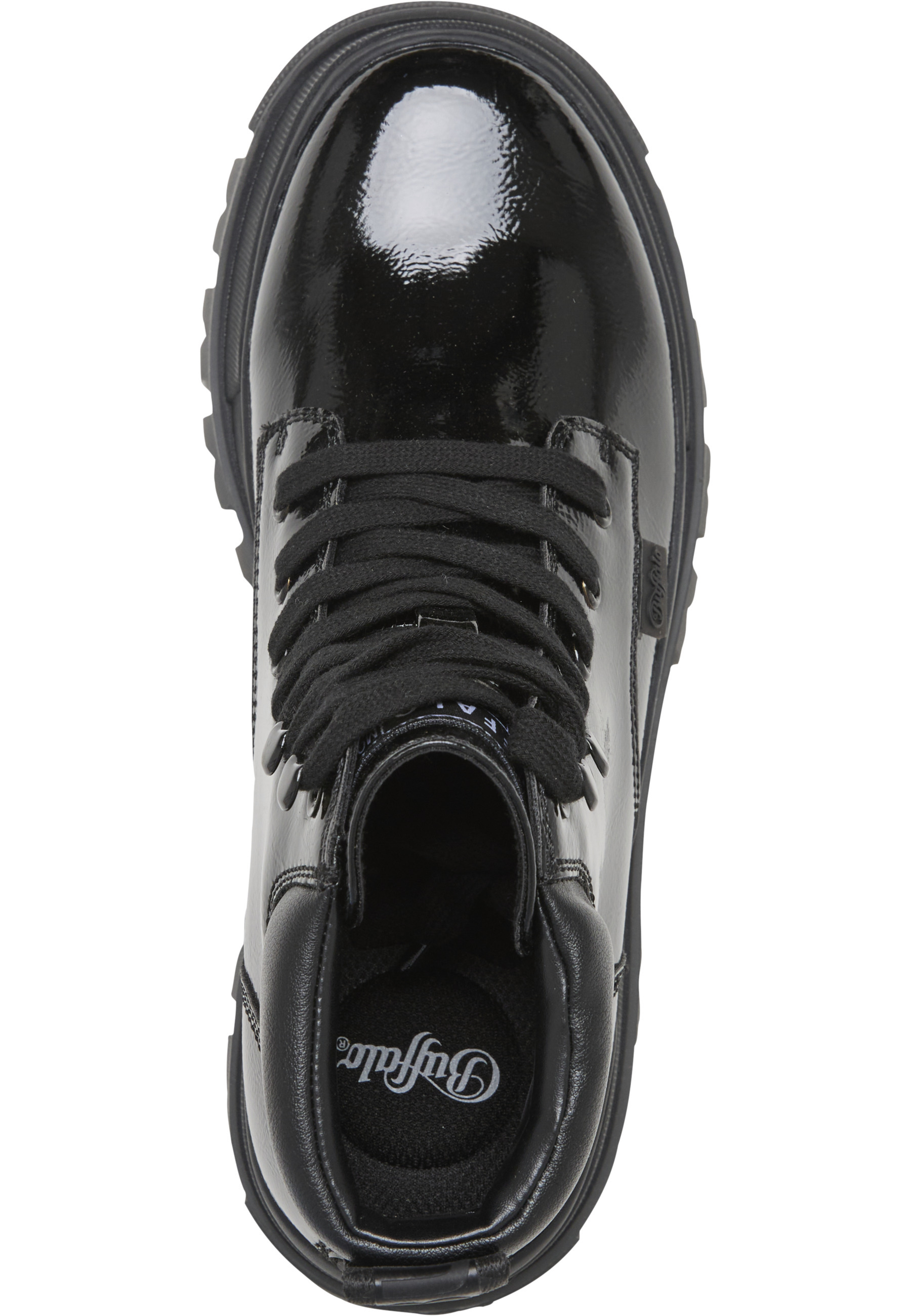 Buffalo Stiefel »Buffalo ASPHA LACE UP MID - VEGAN PATENT«