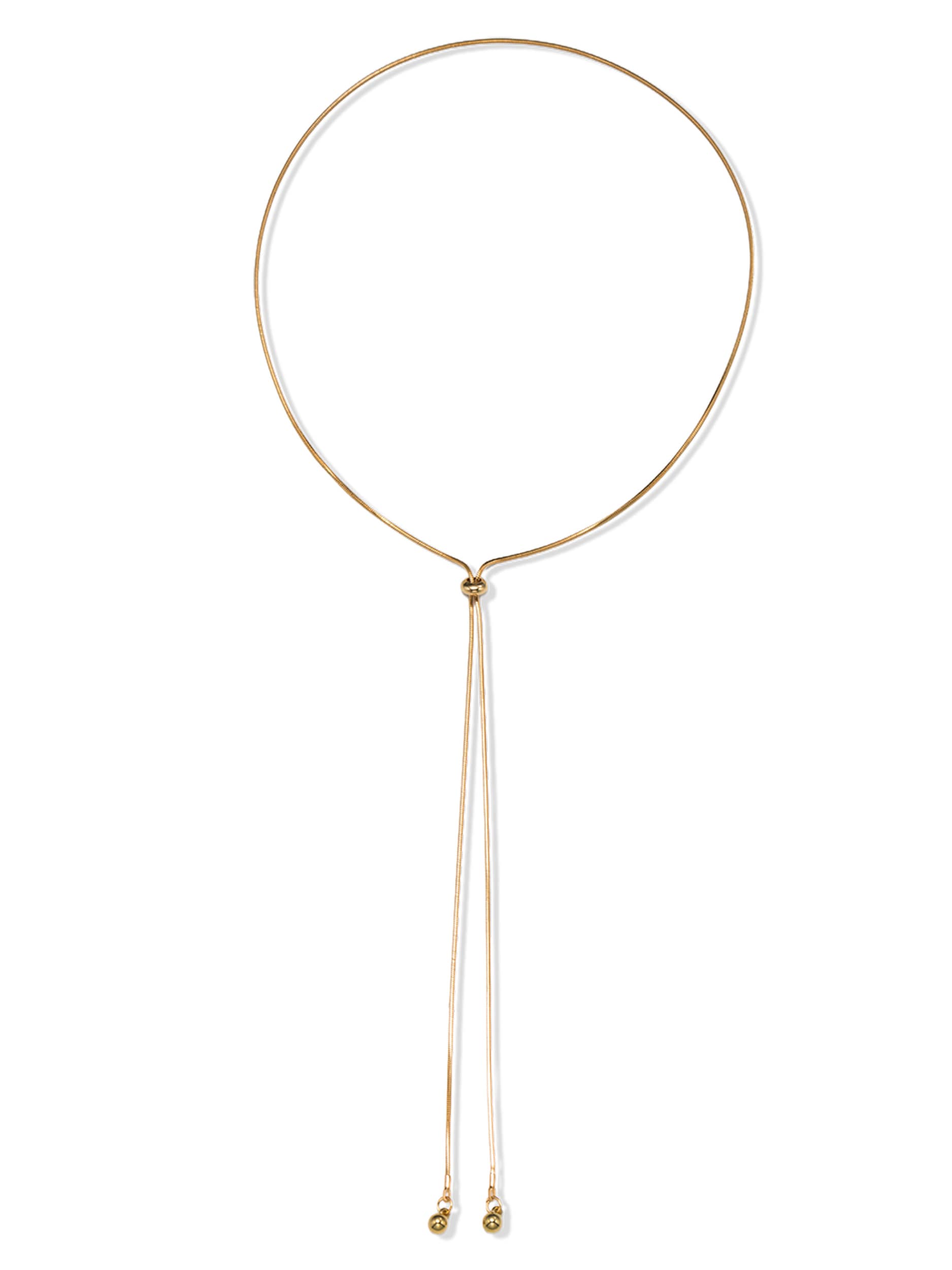 Aniston Y-Chain Necklace Yellow Gold
