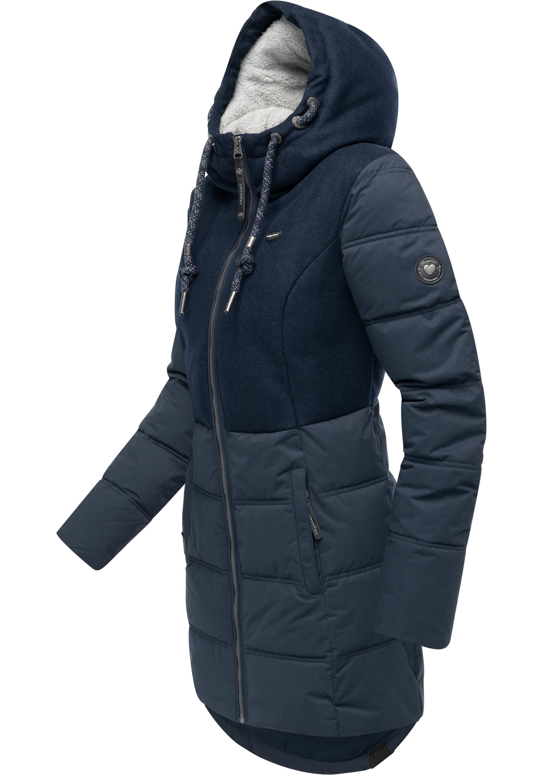 Ragwear Winterjacke »Ashani Block Intl.«, mit Kapuze, stylischer Winterparka mit gefütterter Kapuze