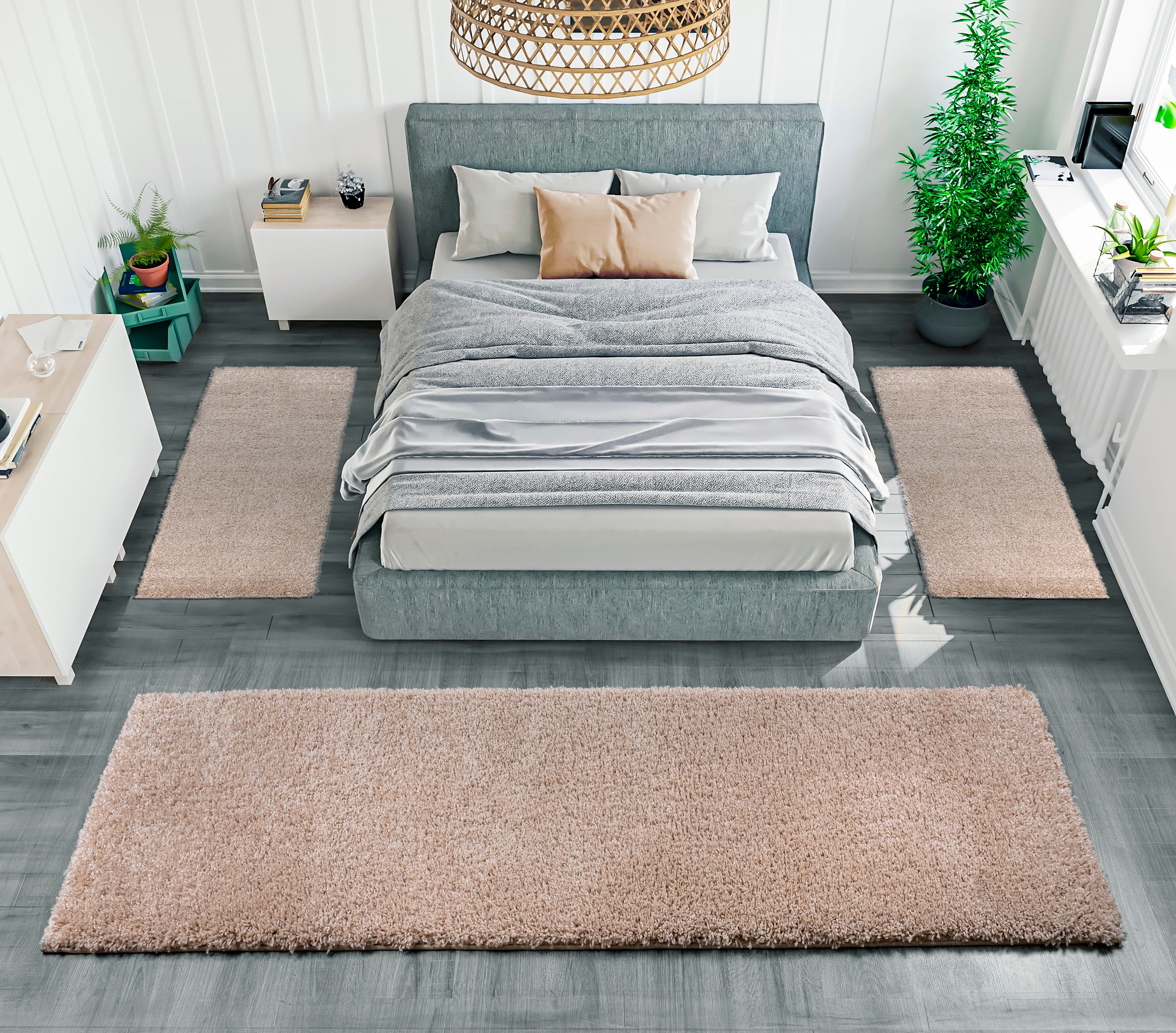 my home Bettumrandung "Shaggy 30" Höhe 30 mm 3 tlg. gewebt, 2- oder 3-teili günstig online kaufen