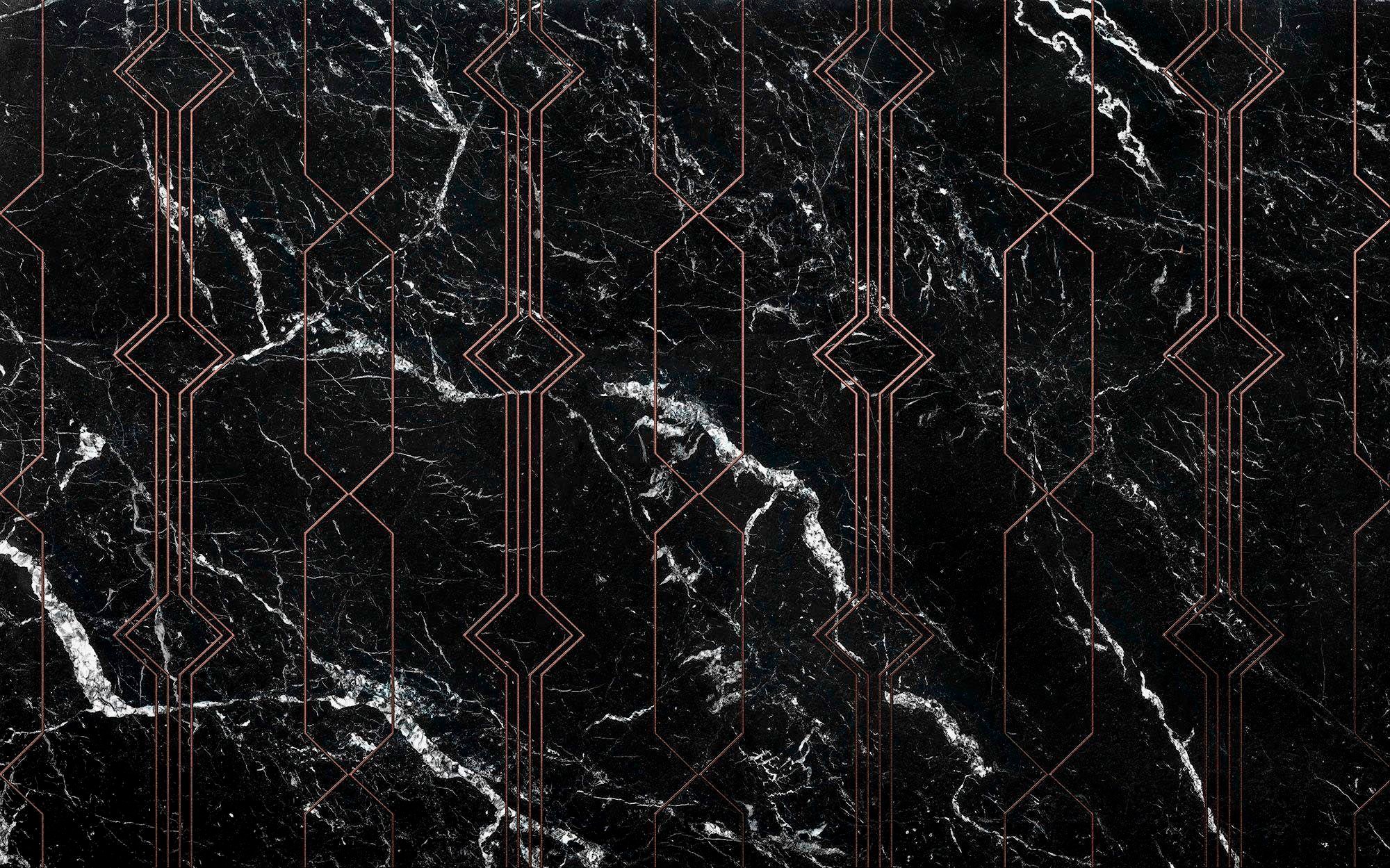 Komar Vliestapete »Marble Black« 400x250 cm ...