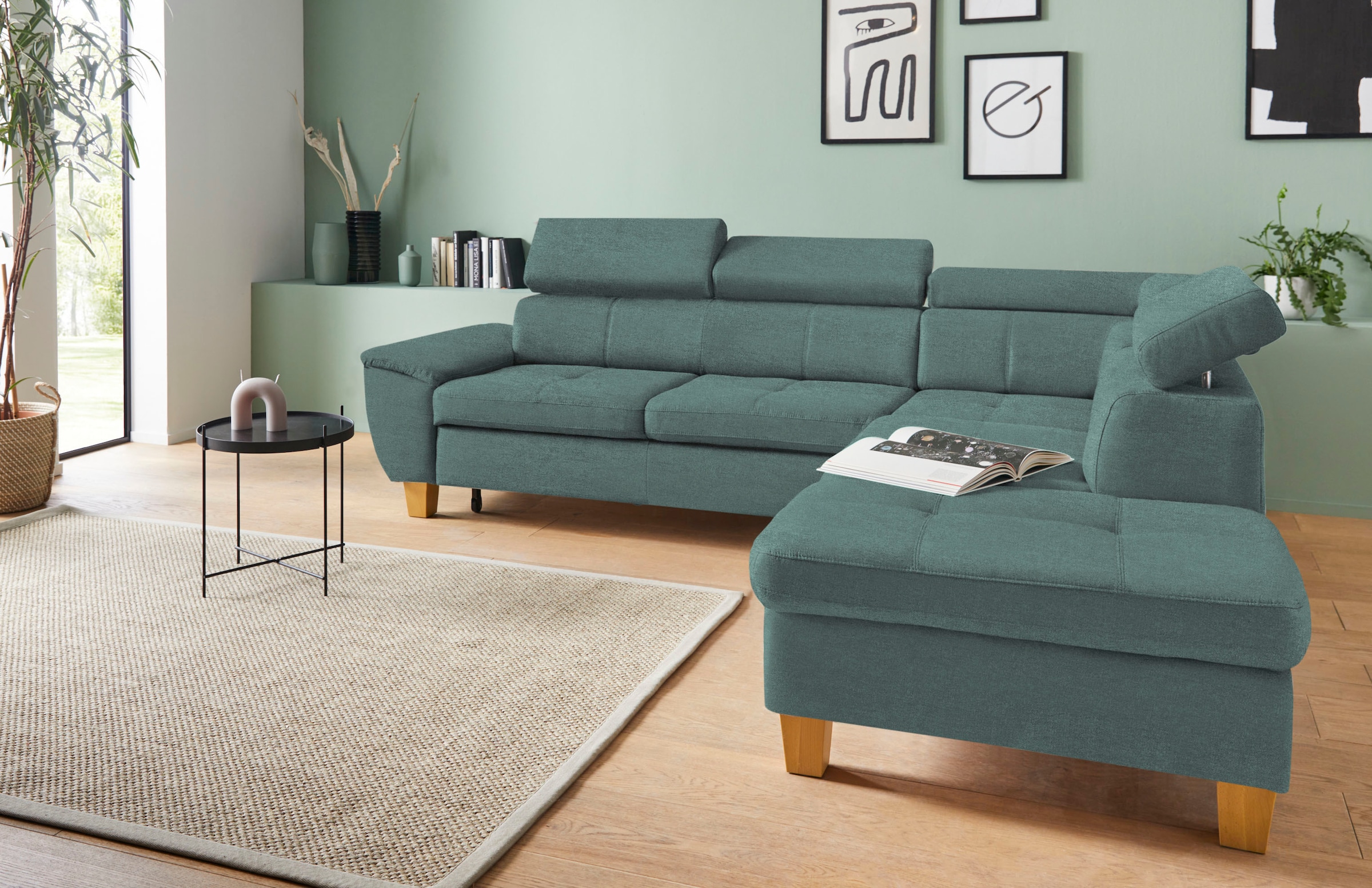 exxpo - sofa fashion Ecksofa "Enya, hoher Sitzkomfort, Breite 266cm, bequem günstig online kaufen