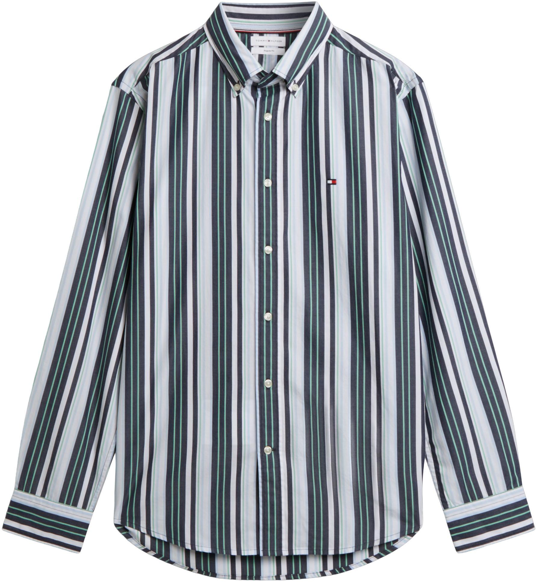 Tommy Hilfiger Langarmhemd »POPLIN MULTI STPE SHIRT« Regular Fit