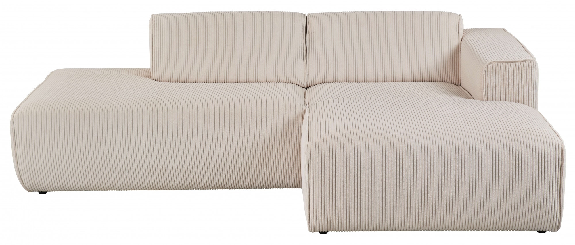 andas Ecksofa »Noord«, mit Kedernaht, Breite 227 cm, Cord, Struktur