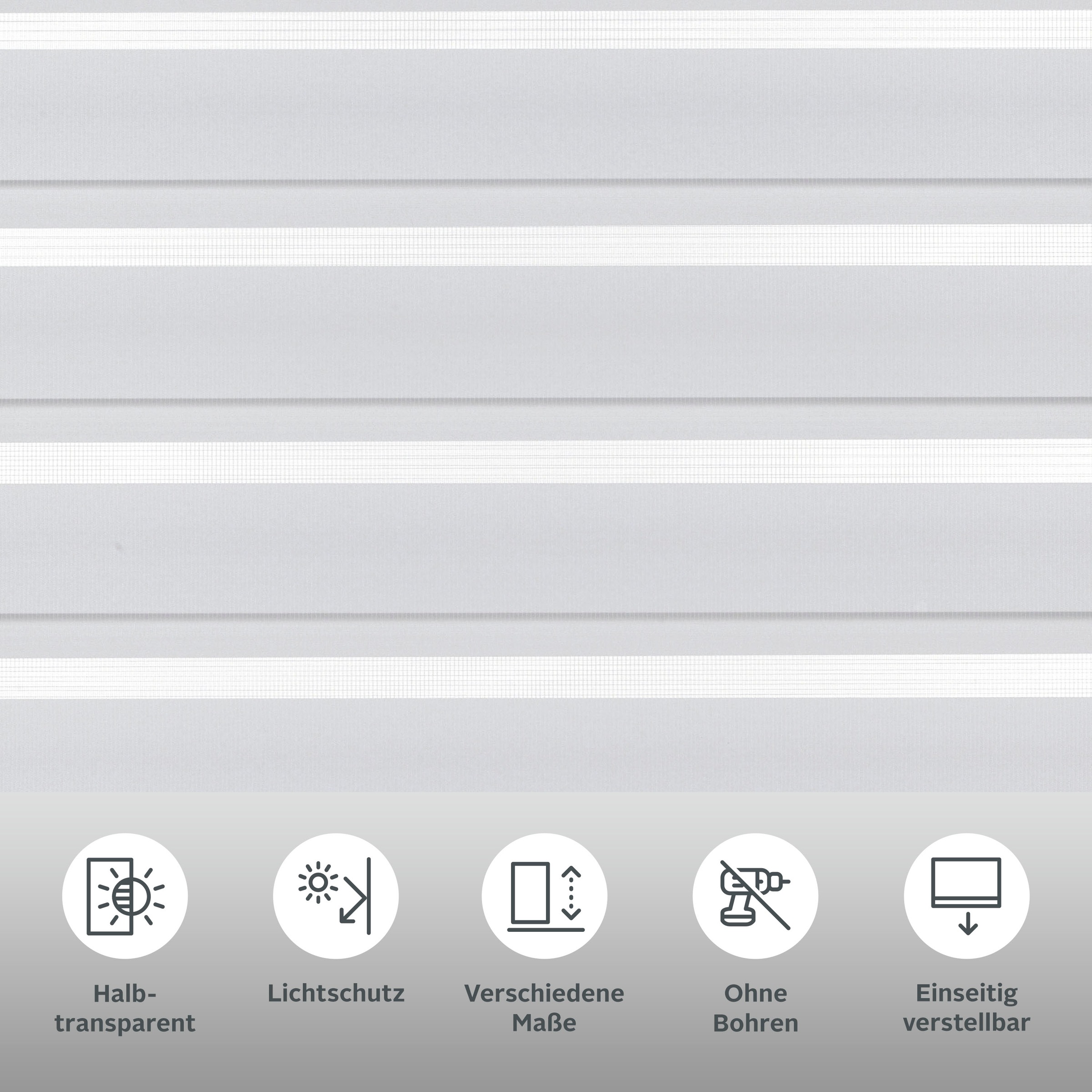 Thumbnail - OTTO home Doppelrollo "Duo Klemmrollo" Lichtschutz Sichtschutz ohne Bohren freihängend vormontiert auf Montageschiene