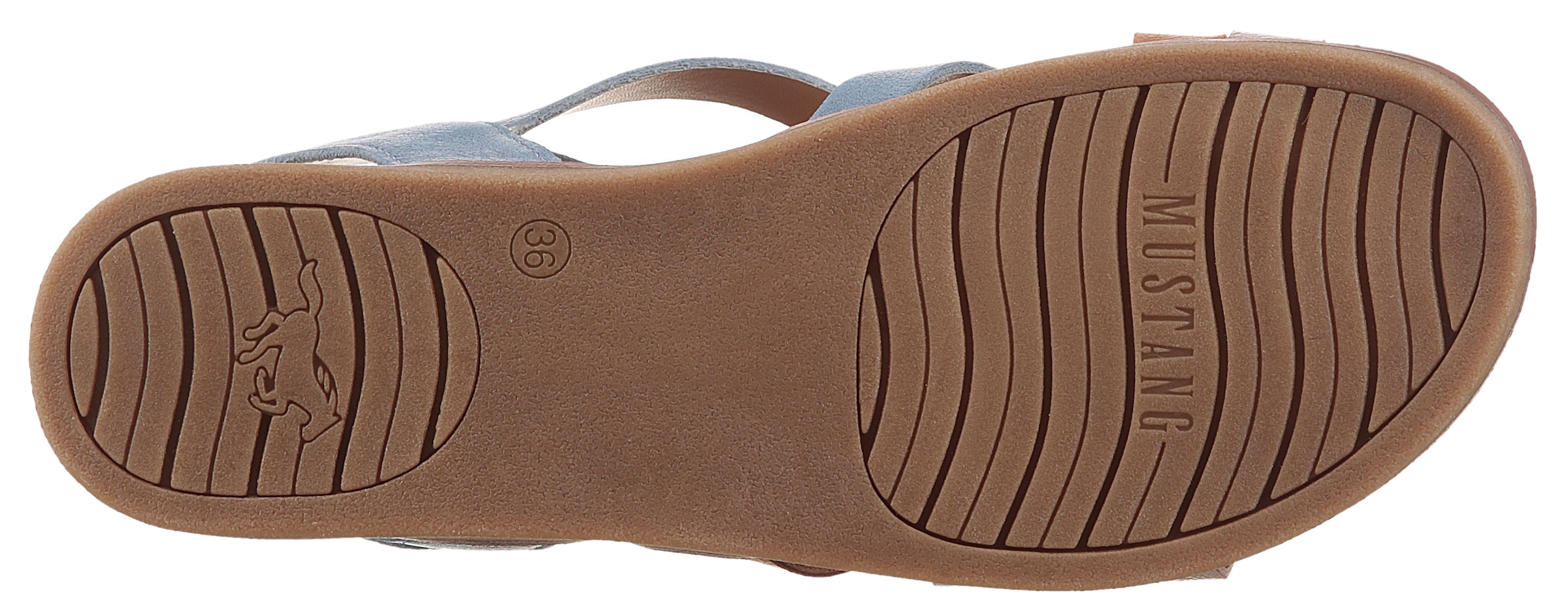 Mustang Shoes Riemchensandale, Barfußschuh, Klettschuh, Sommerschuh mit Tieffußbett