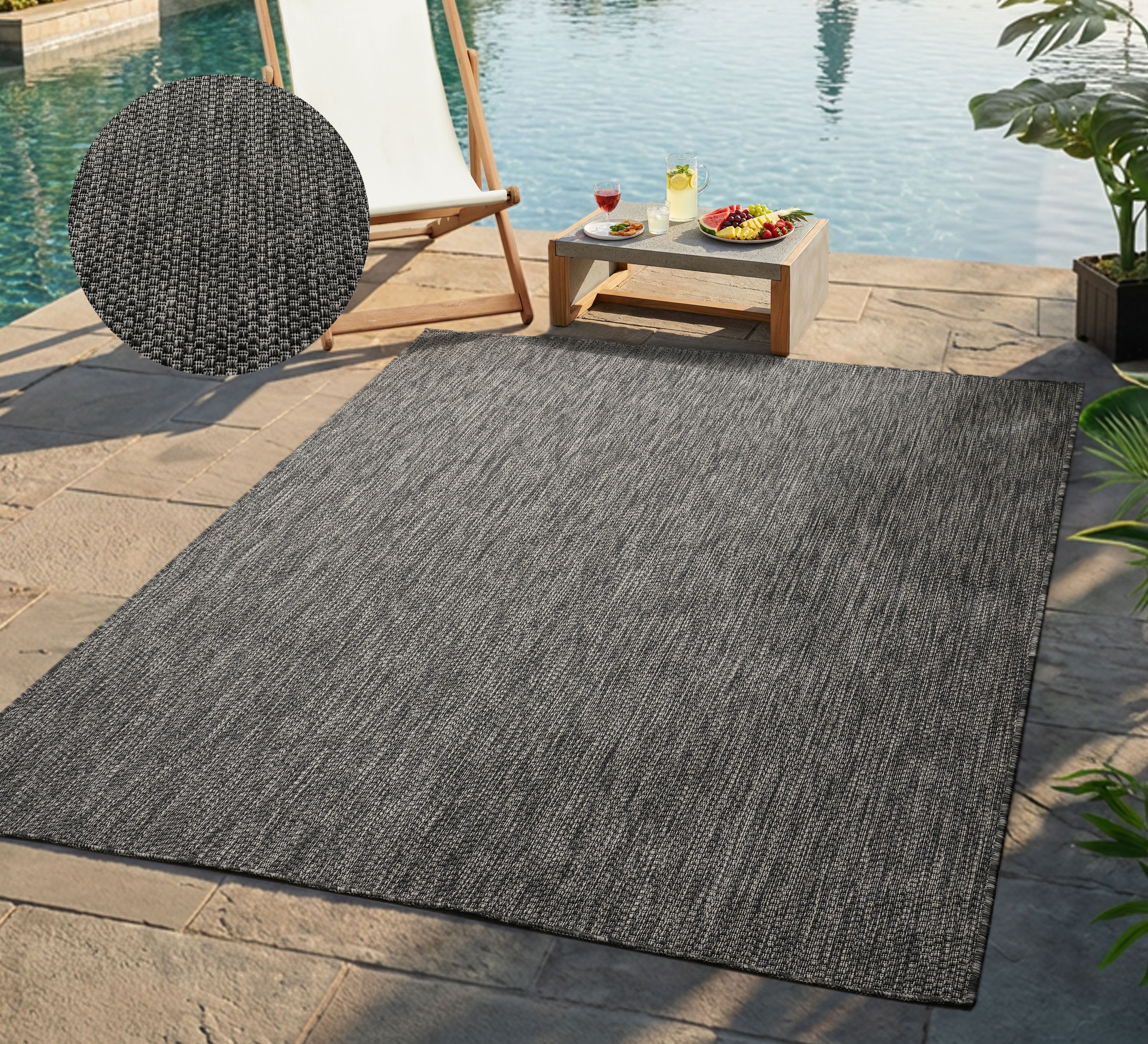 Bruno Banani Teppich "Venezia, auch als Läufer" rechteckig 4 mm Höhe In- und Outdoor geeignet, Sisal-Optik, Wetterfest & UV-beständig