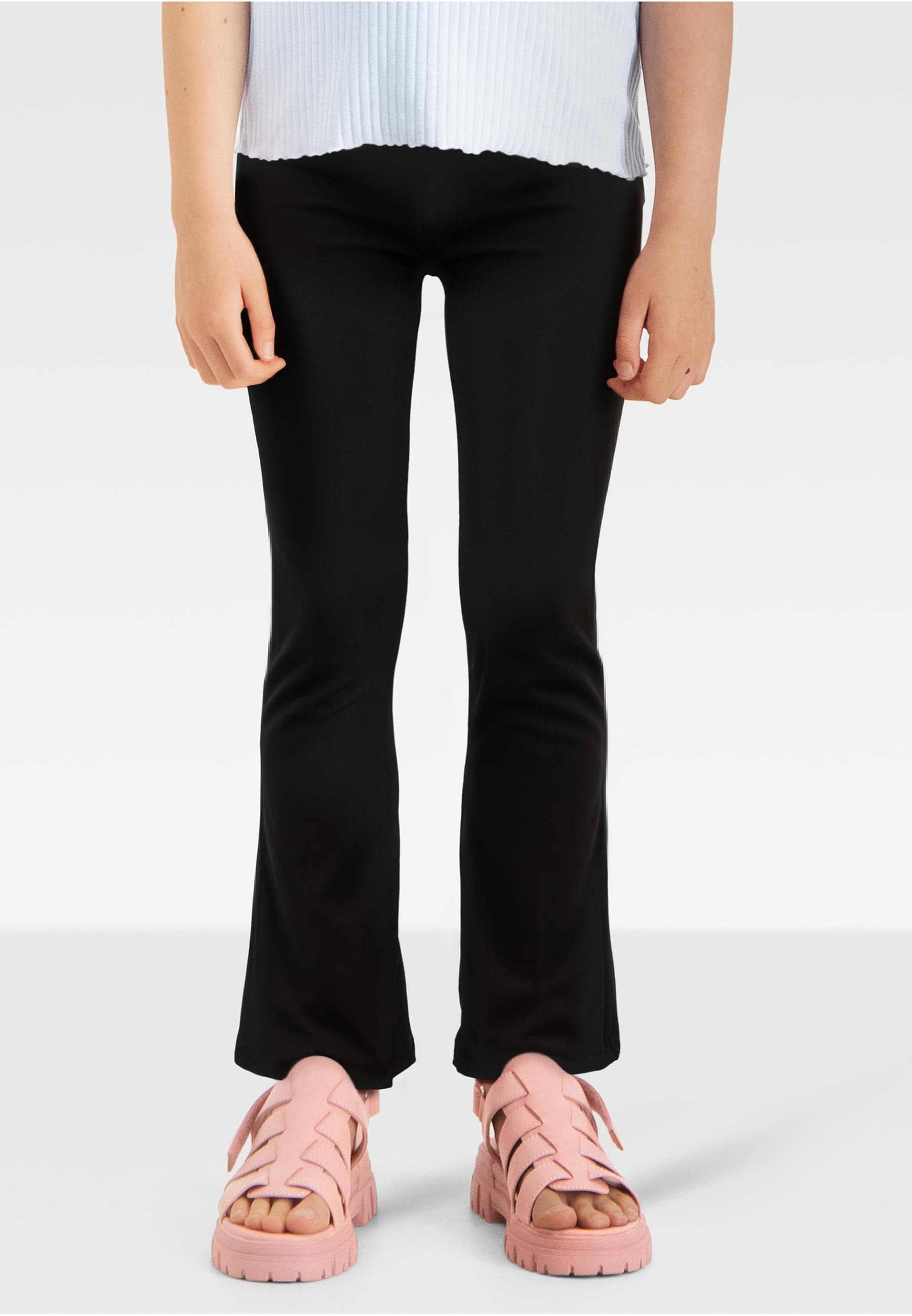URBAN CLASSICS Leggings »Urban Classics Damen Girls Recycled High Waist Flared Leggings«, (1 tlg.)