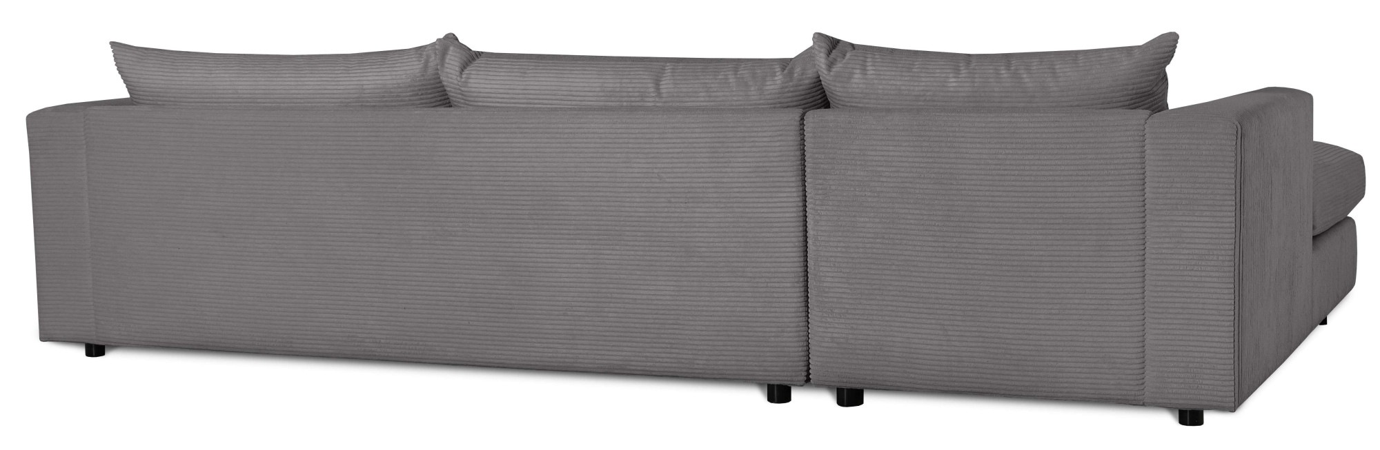 LeGer Home by Lena Gercke Ecksofa »Avelina«, (2 St.), Breite 297 cm, in Cord- und Chenille- Stoff, Rückenkissen mit Federn