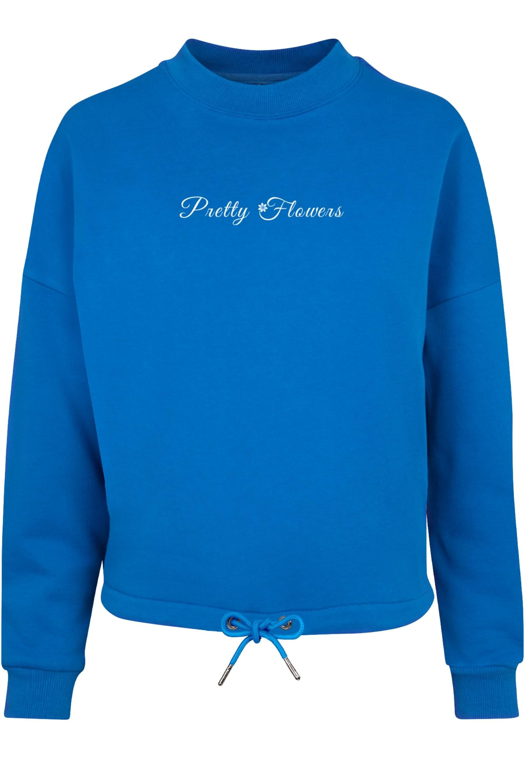 Merchcode Sweater "Merchcode Damen Ladies Pretty Flowers - Oversize Crewneck"