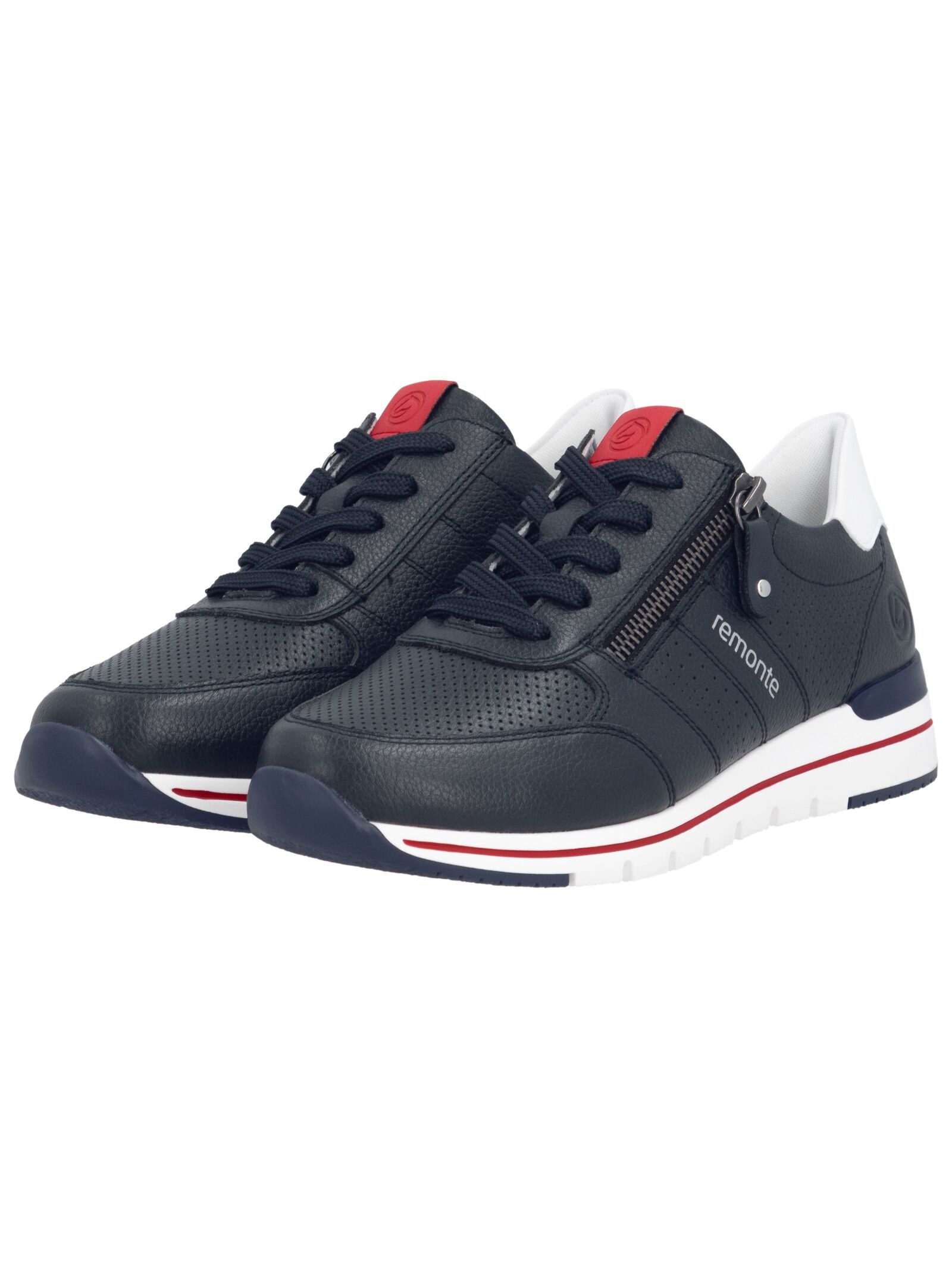 Remonte Keilsneaker Nachtblau Weiß Rot 42 3