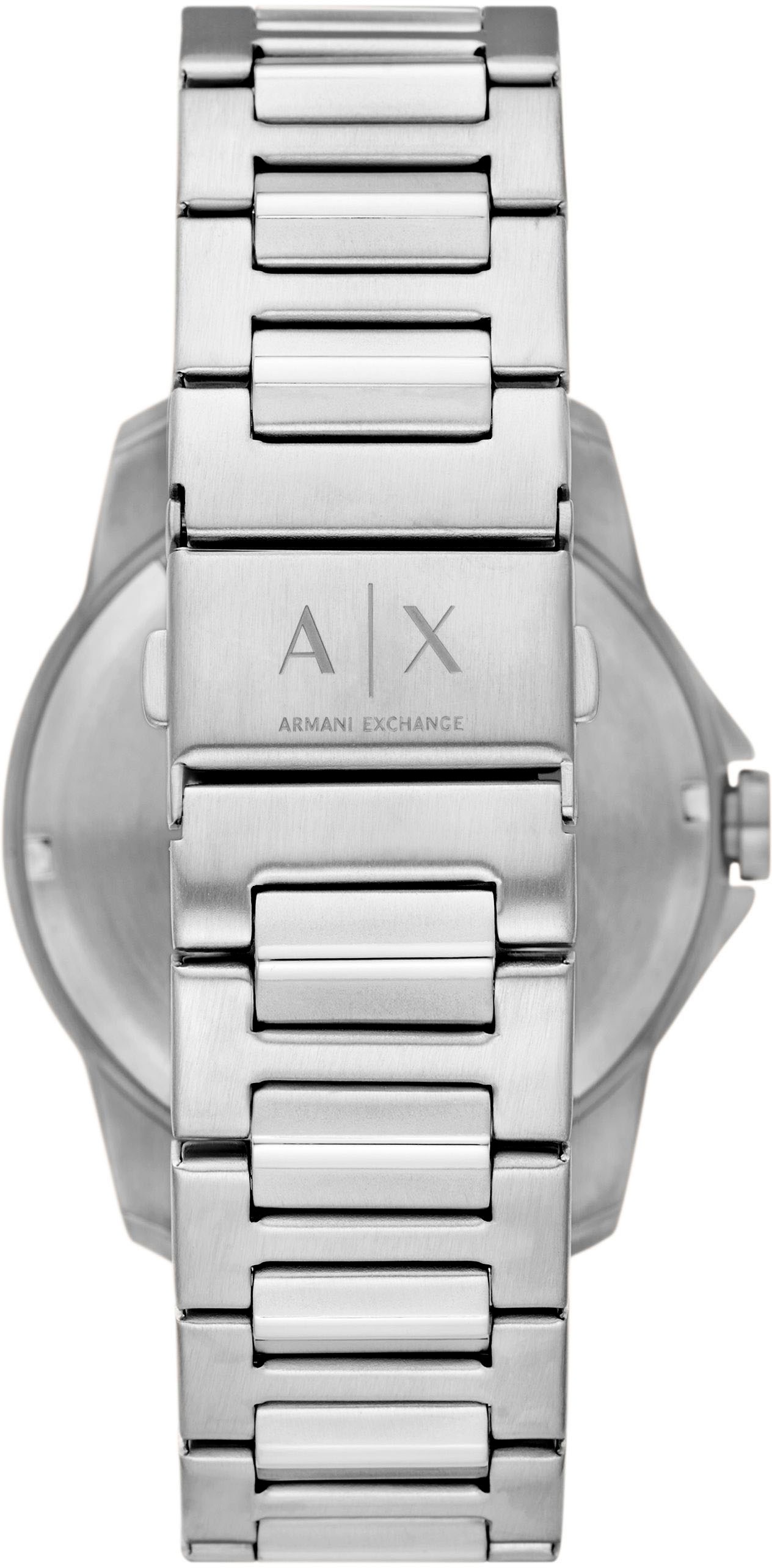 ARMANI EXCHANGE Quarzuhr, Armbanduhr, Herrenuhr, Edelstahlarmband, analog, Tag, Wochentag