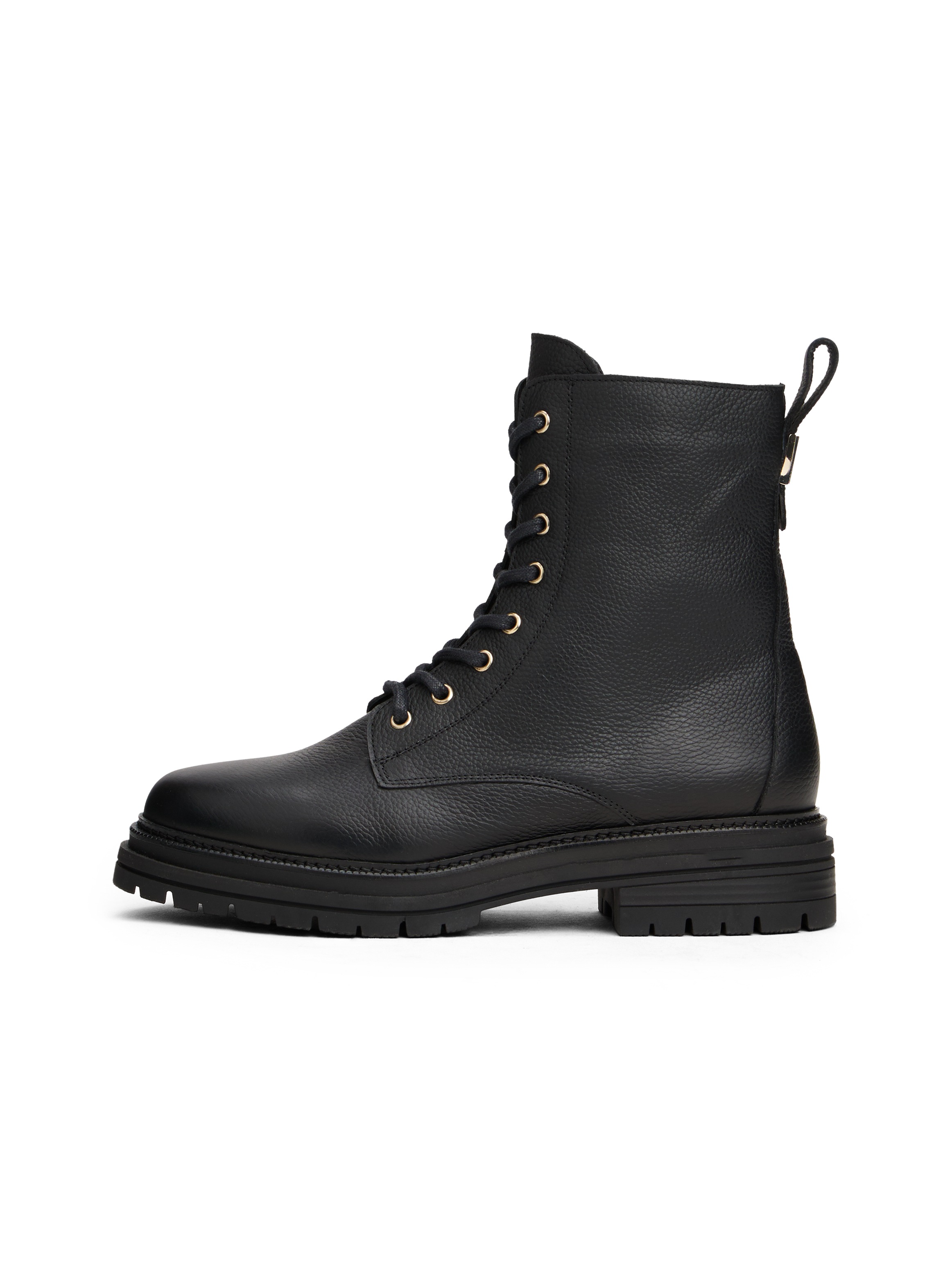 Tommy Hilfiger Schnürboots »TH PLAQUE PEBBLE LACE BOOT WARM«  , Blockabsatz, Schnürstiefelette mit TH-Schmuckelement an der Ferse