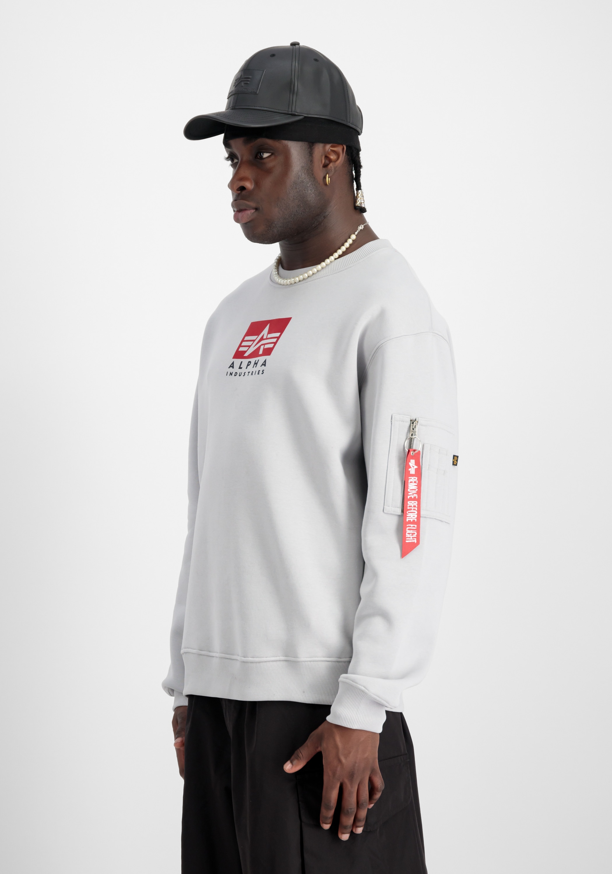 Alpha Industries Sweater »Alpha Industries Men - Sweatshirts Satin Logo Sweatshirt«