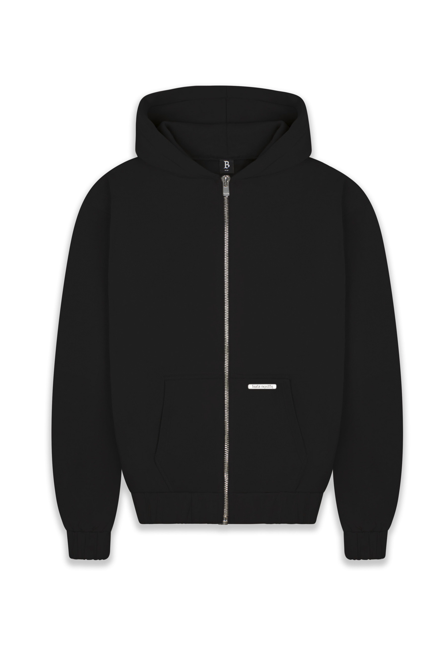 Kapuzenpullover DROPSIZE "Dropsize Herren Super Heavy Blank Zip-Hoodie", Herren, Gr. S, schwarz, 70% Baumwolle, 30% Polyester, unifarben, oversize, ohne Ausschnitt, Pullover Kapuzenpullover