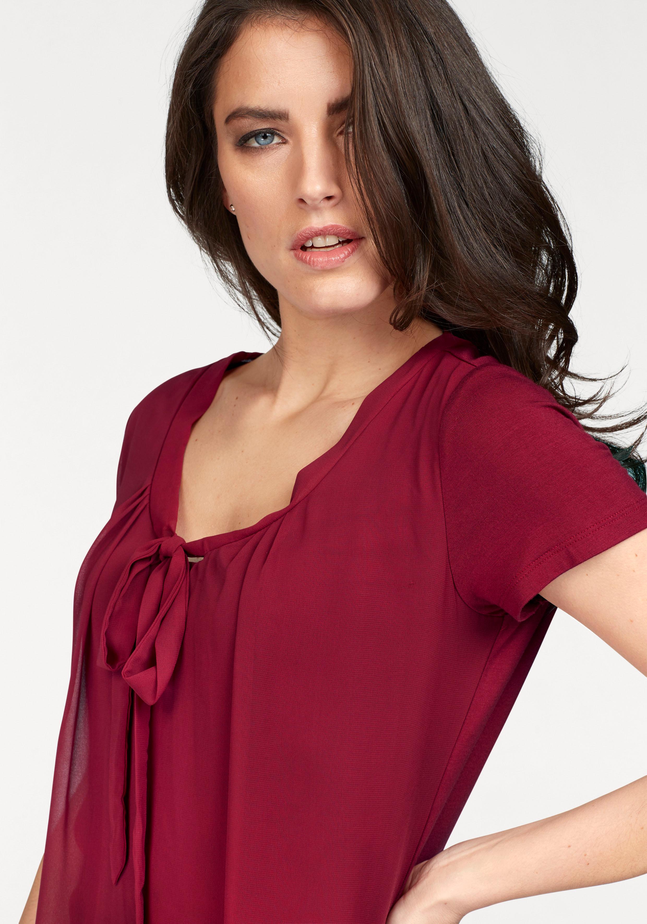 Thumbnail - Aniston SELECTED Shirtbluse, mit gedoppeltem Vorderteil