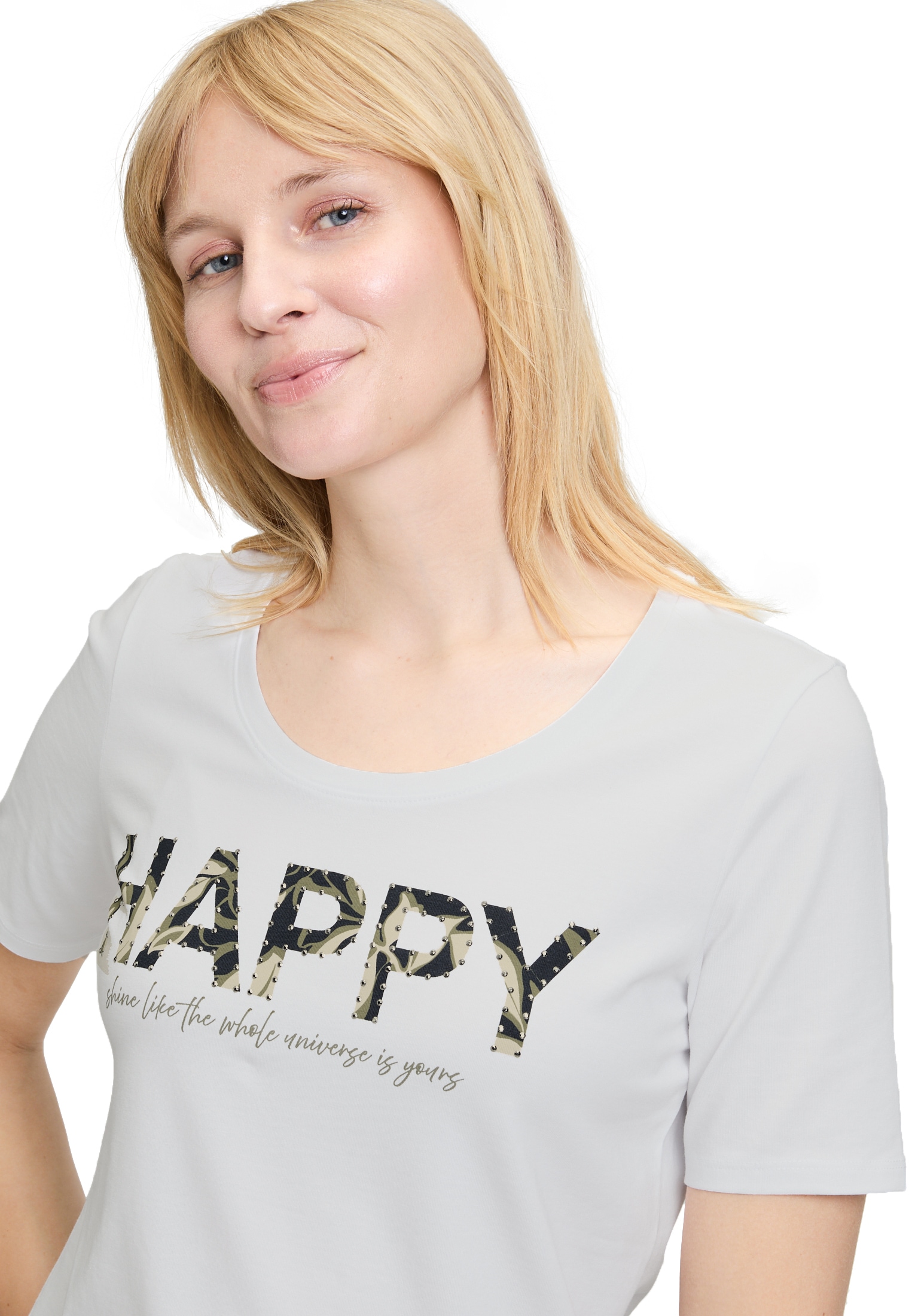 Betty Barclay Kurzarmshirt »Betty Barclay Basic Shirt mit Placement«, (1 tlg.)