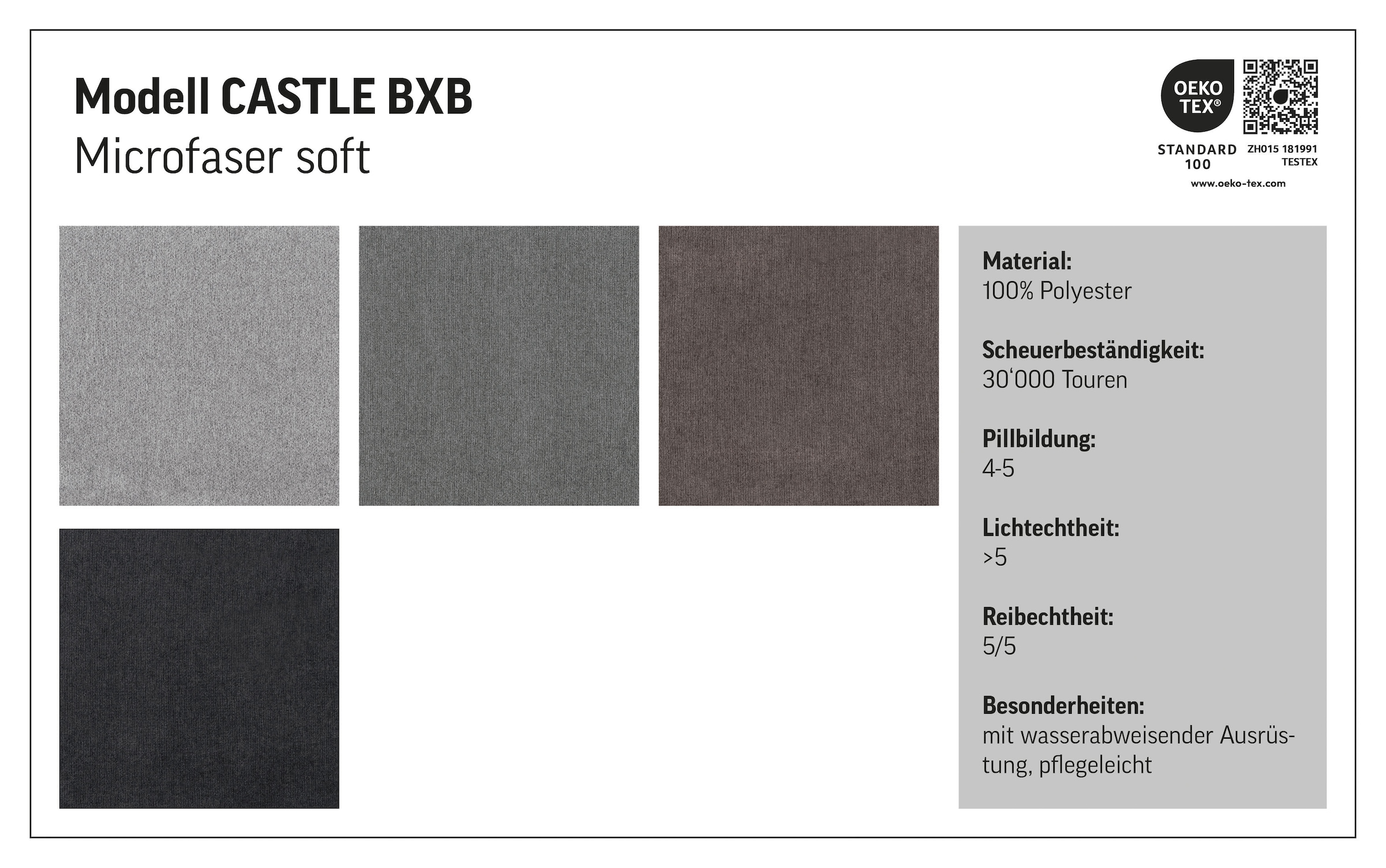 COTTA Boxspringbett »Castle«, mit Strasssteinen im Kopfteil, inkl. Topper