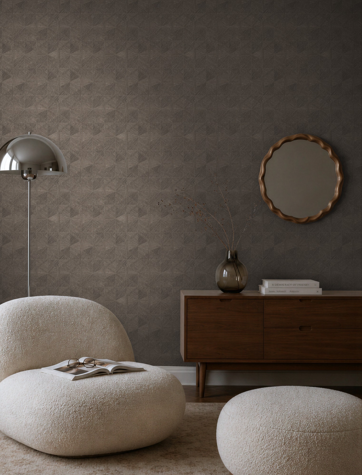living walls Vliestapete »Cosiness Geometrie – Vorgeleimte 3D Vliestapete« 3D-Optik | geometrisch | leicht glänzend strukturiert Grafisches Geometriemuster mit strukturierter 3D-Wirkung