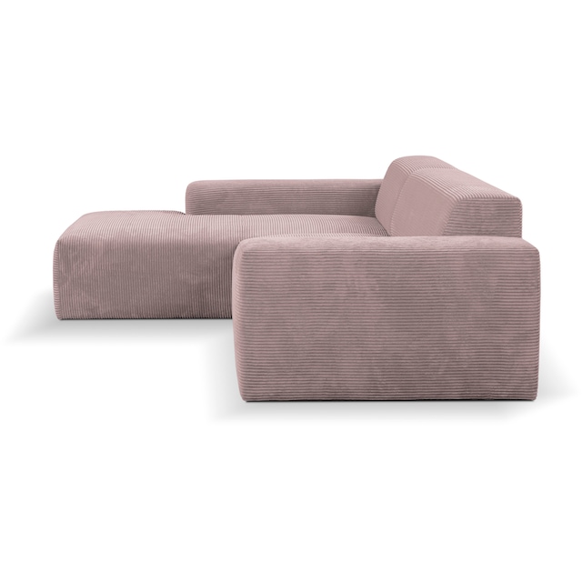 WERK2 Ecksofa »Zeus-L«, Curvy Trend Ecksofa mit urbaner Optik in weichem  Cord | BAUR