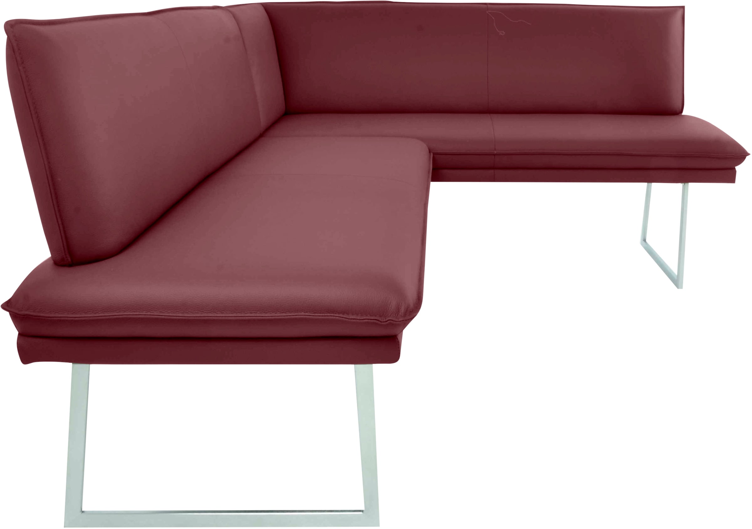 K+W Komfort & Wohnen Eckbank mit Sattlernaht und schmaler Kufe, langer Schenkel rechts oder links