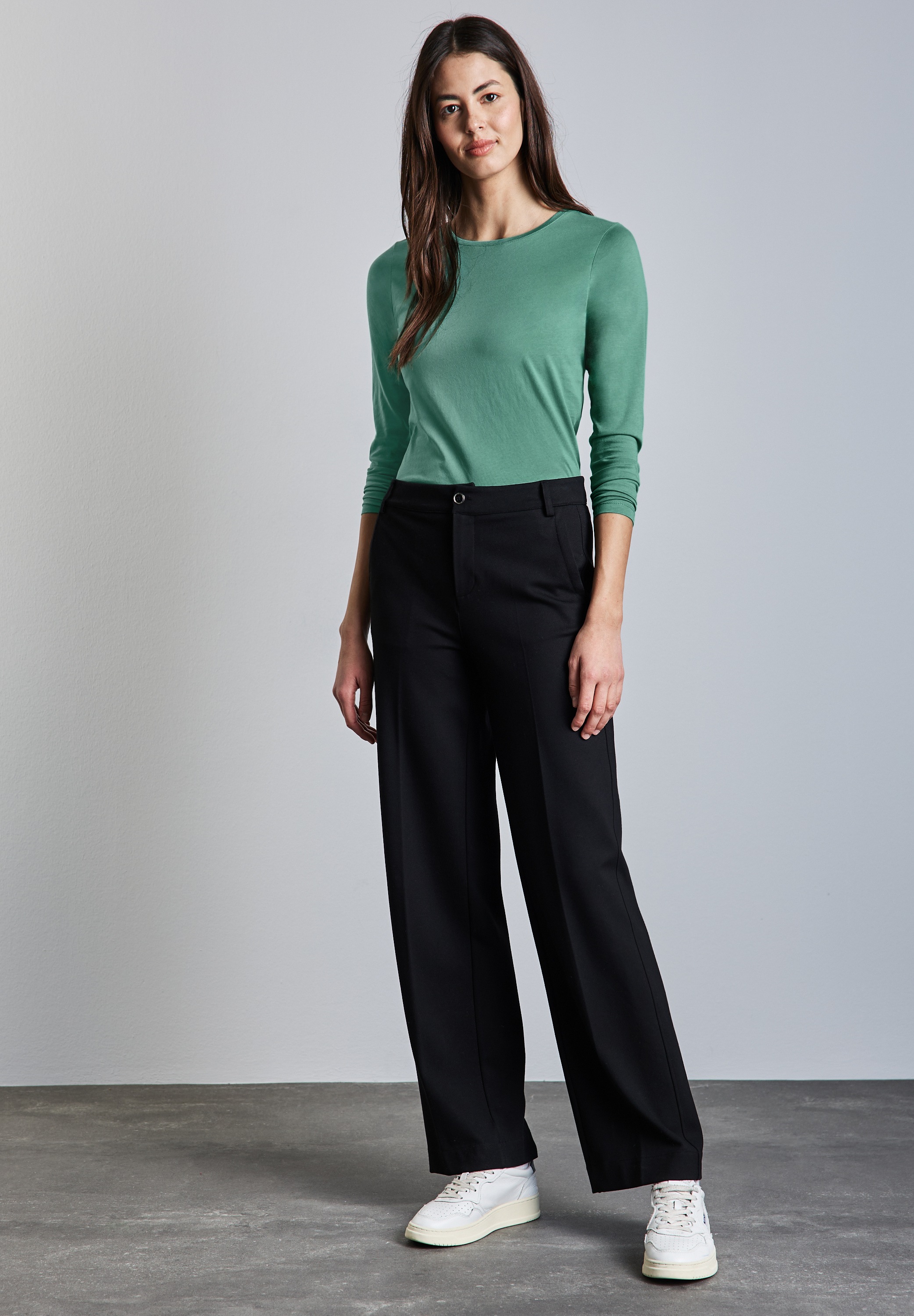 STREET ONE Langarmshirt, aus reiner Baumwolle